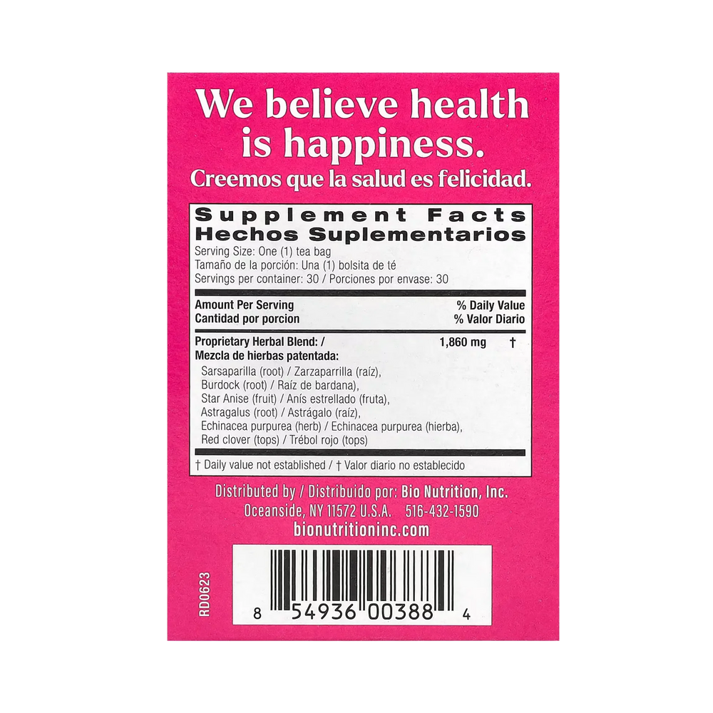 Bio Nutrition, Lymph Support Tea, Caffeine Free, 30 Tea Bags, 2 Oz