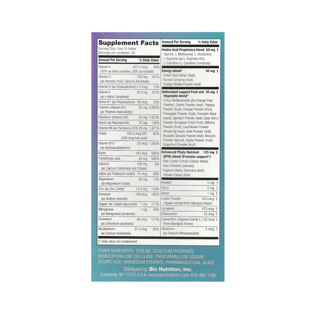 Bio Nutrition, Men's Wellness, 60 Tablets