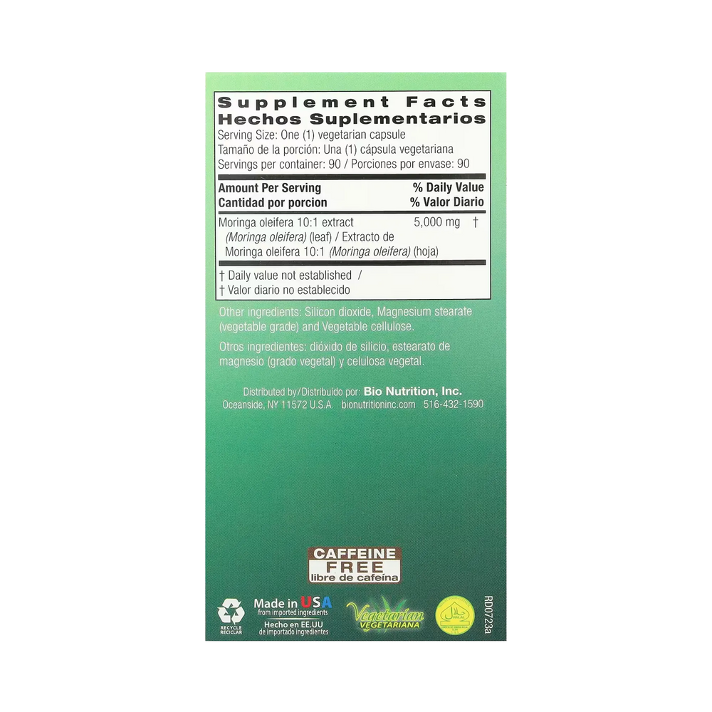 Bio Nutrition, Moringa 5,000, 5,000 Mg, 90 Vegetarian Capsules