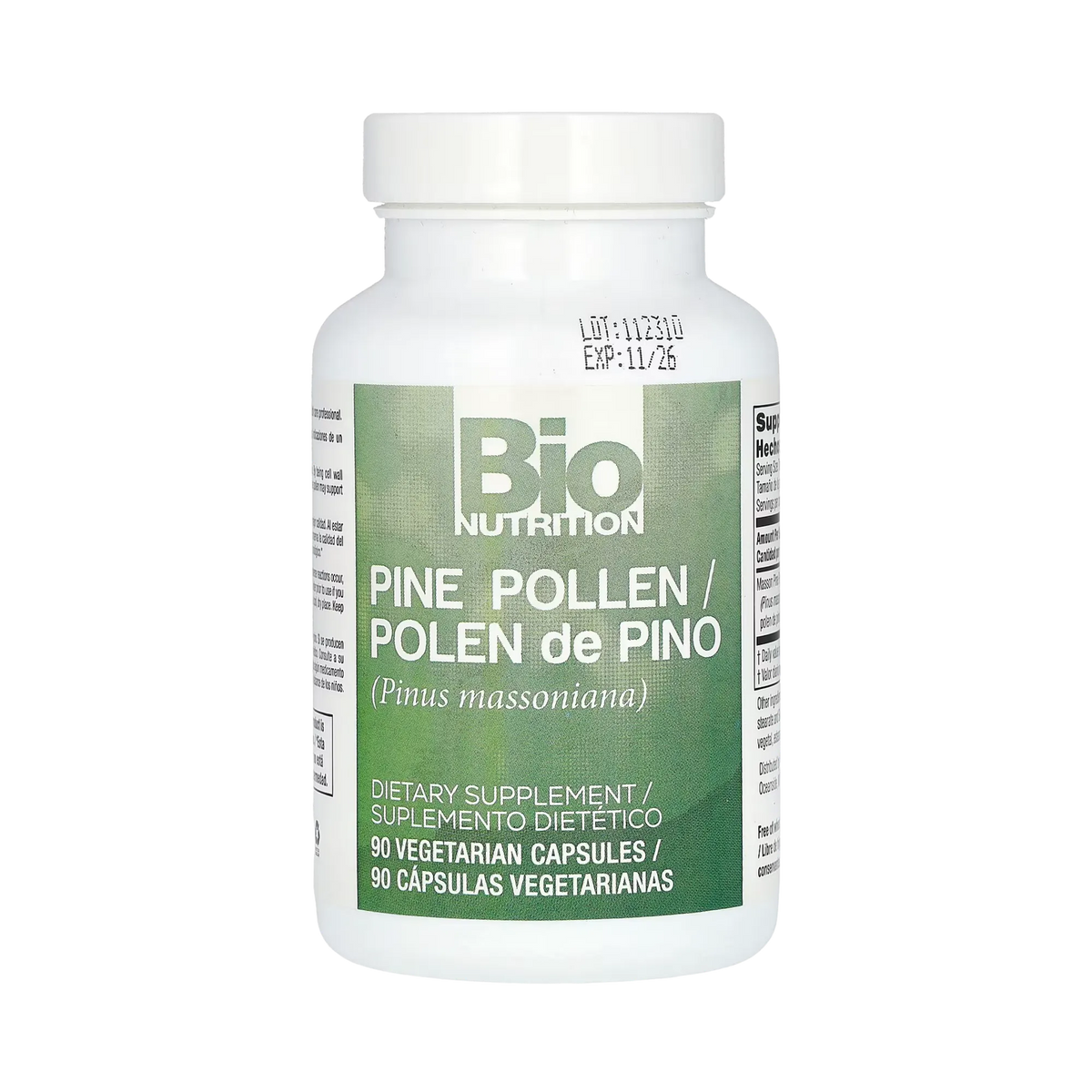 Bio Nutrition, Pine Pollen, 90 Vegetarian Capsules