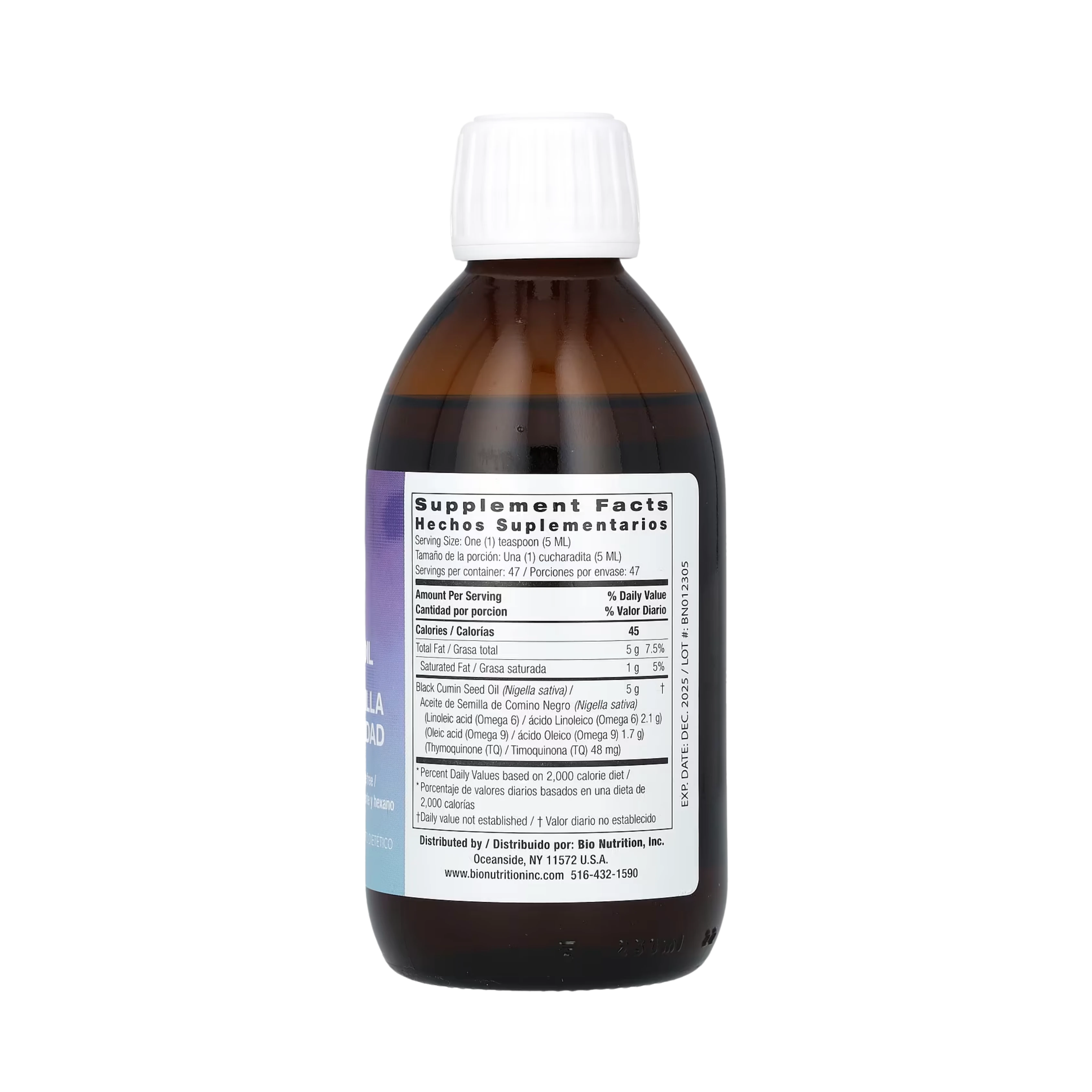 Bio Nutrition, Premium Black Seed Oil, 5g, 8 Fl Oz