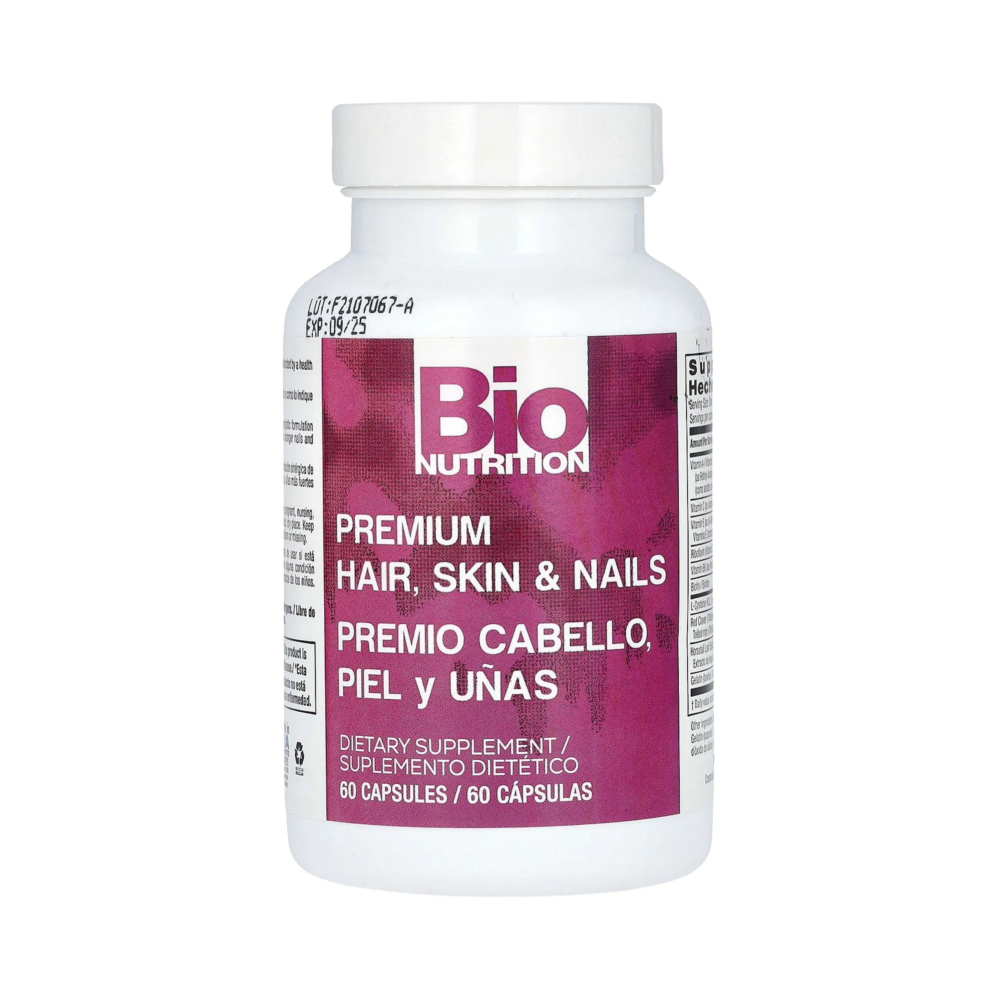 Bio Nutrition, Premium Hair, Skin & Nails, 60 Capsules