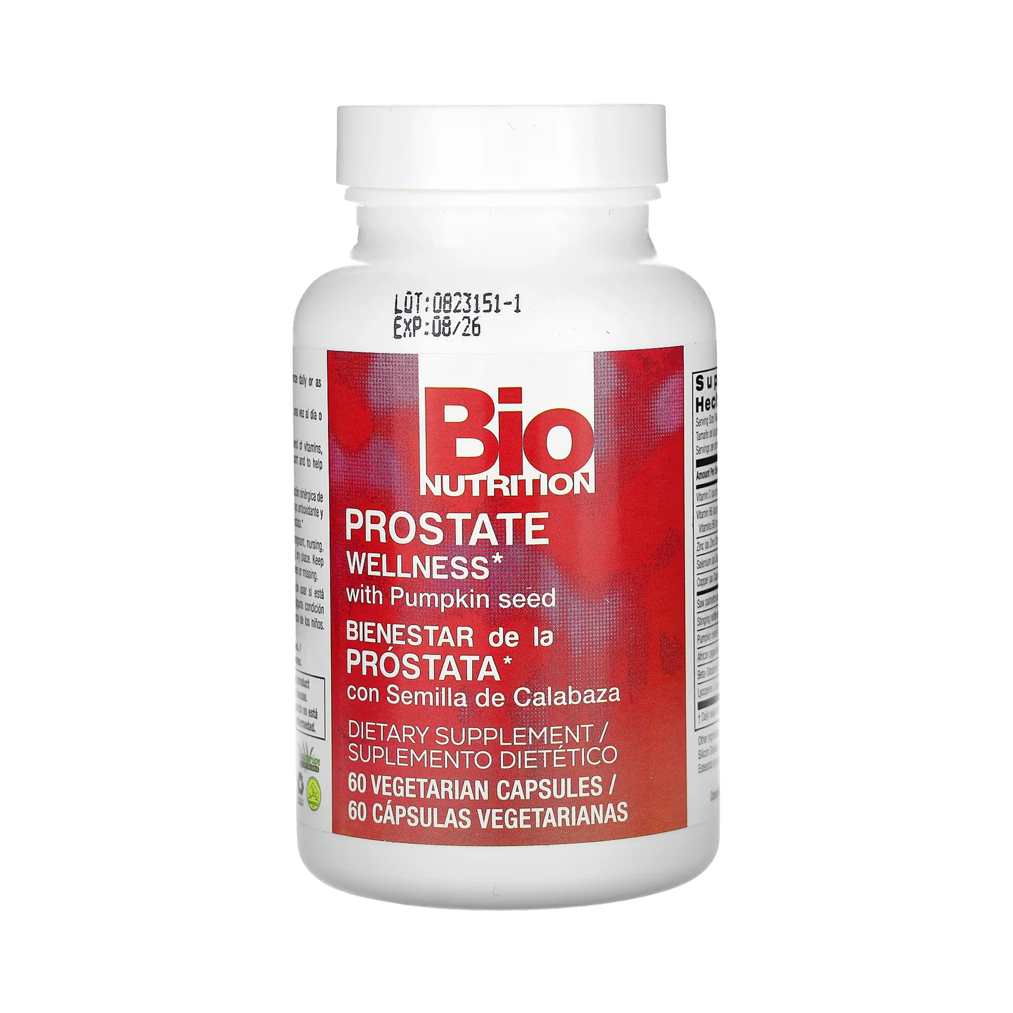 Bio Nutrition, Prostate Wellness With Pumpkin Seed Extract, 60 Vegetarian Capsules