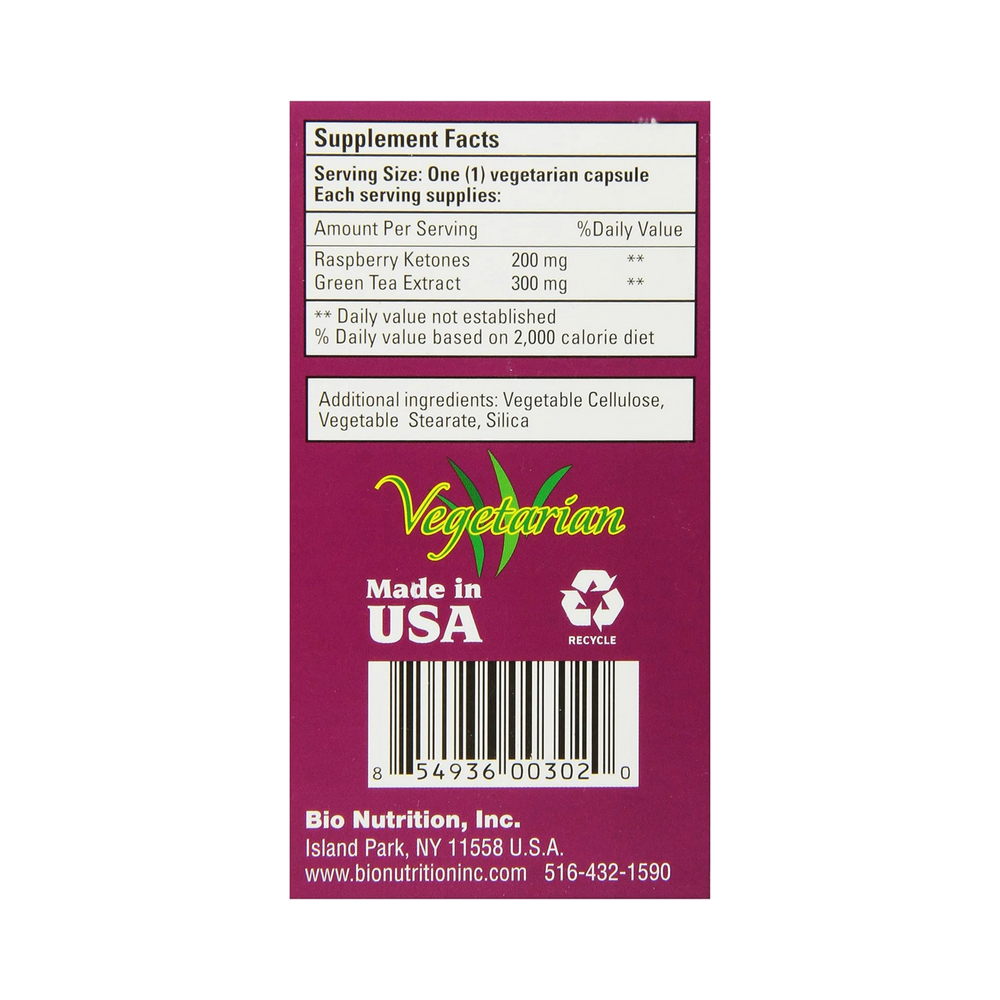 Bio Nutrition Raspberry Ketone Diet Capsules, 60 Capsules
