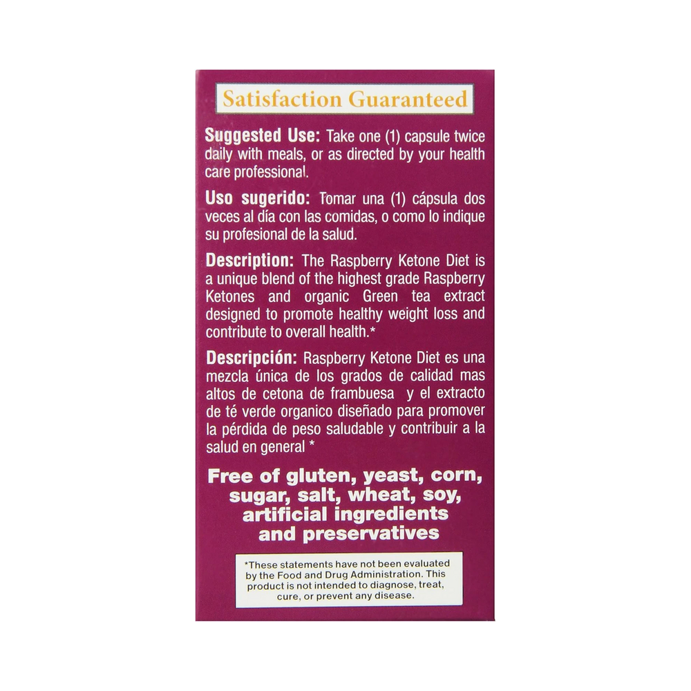 Bio Nutrition Raspberry Ketone Diet Capsules, 60 Capsules