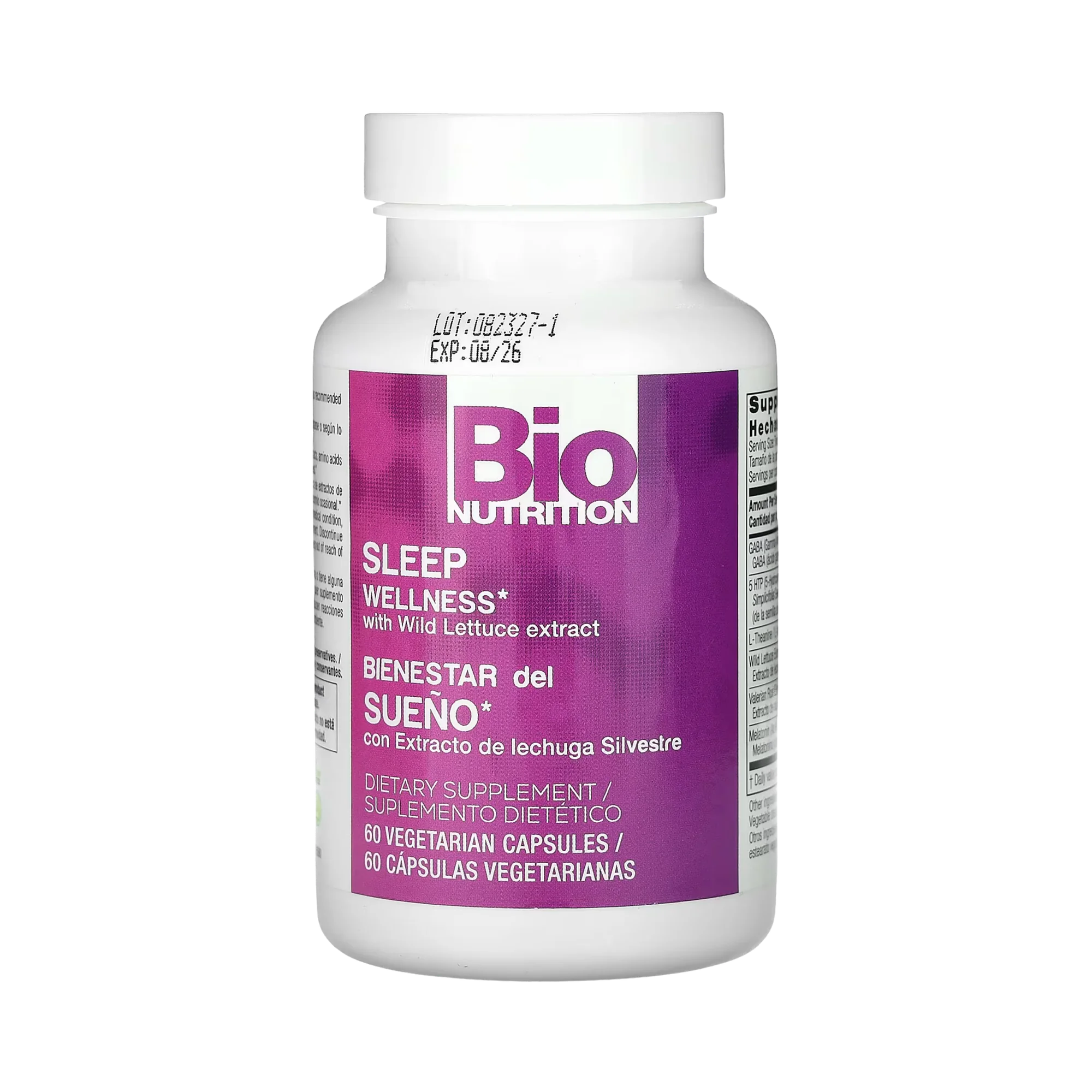 Bio Nutrition, Sleep Wellness with Wild Lettuce Extract, 60 Vegetarian Capsules