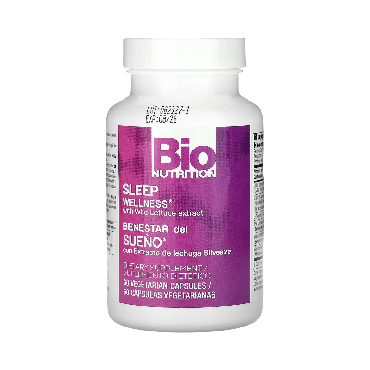 Bio Nutrition, Sleep Wellness with Wild Lettuce Extract, 60 Vegetarian Capsules
