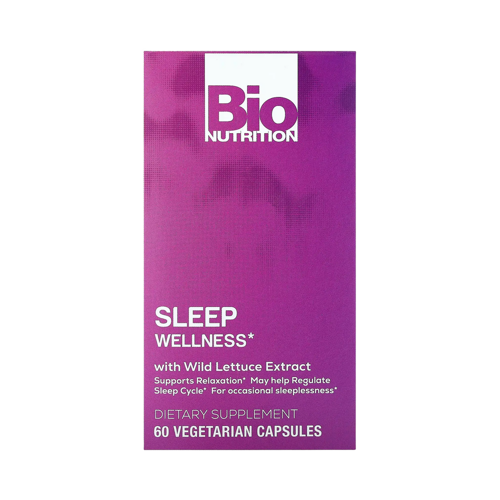 Bio Nutrition, Sleep Wellness with Wild Lettuce Extract, 60 Vegetarian Capsules