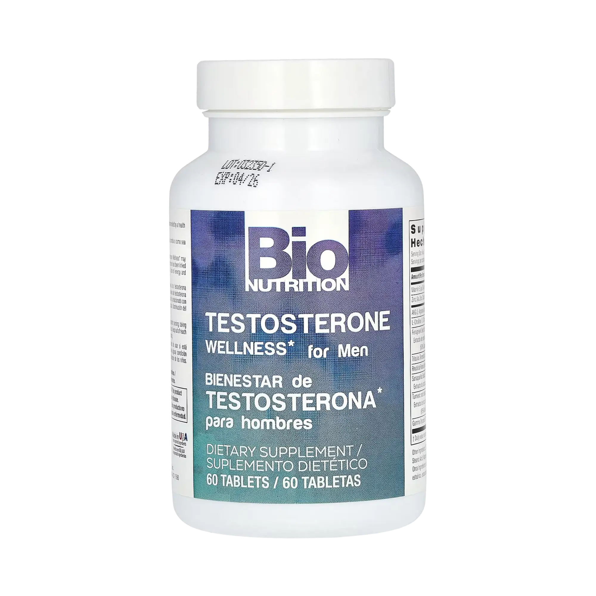 Bio Nutrition, Testosterone Wellness, For Men, 60 Tablets