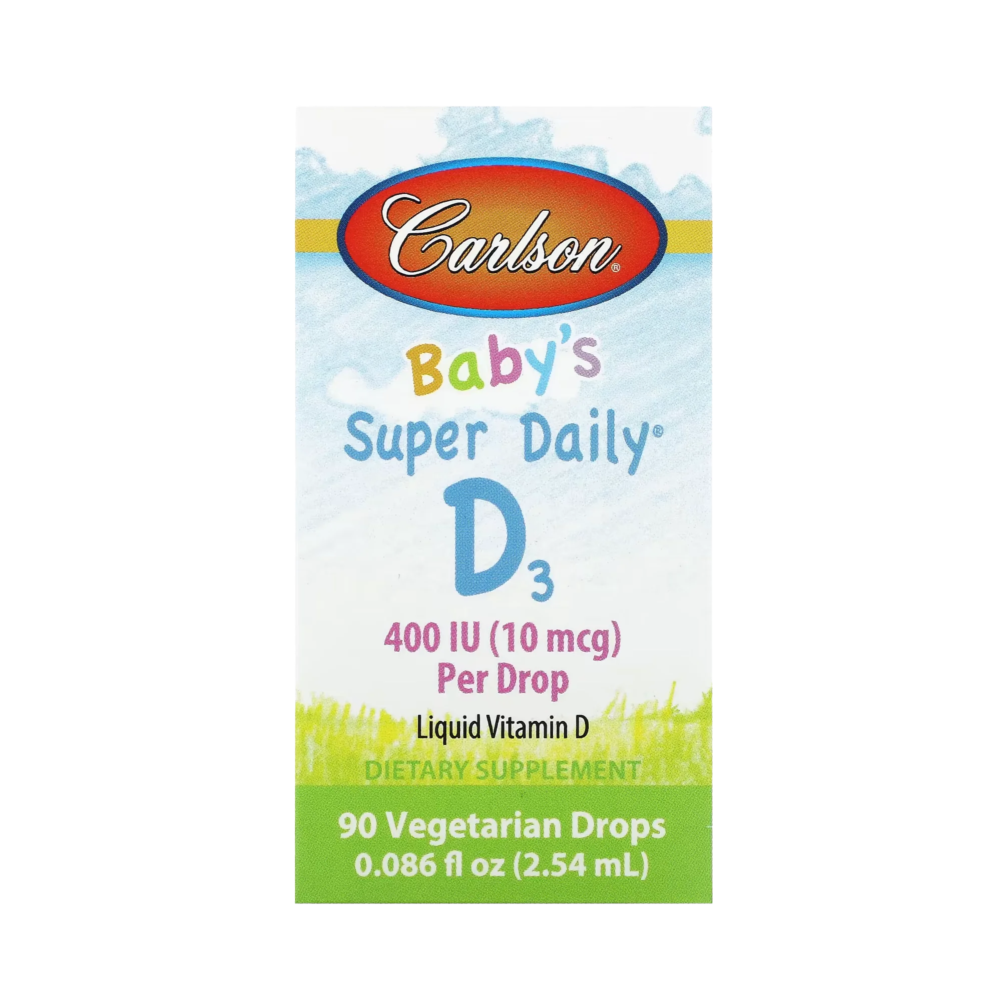 Carlson, Baby's Super Daily D3, 10 Mcg (400 IU), 0.086 Fl Oz