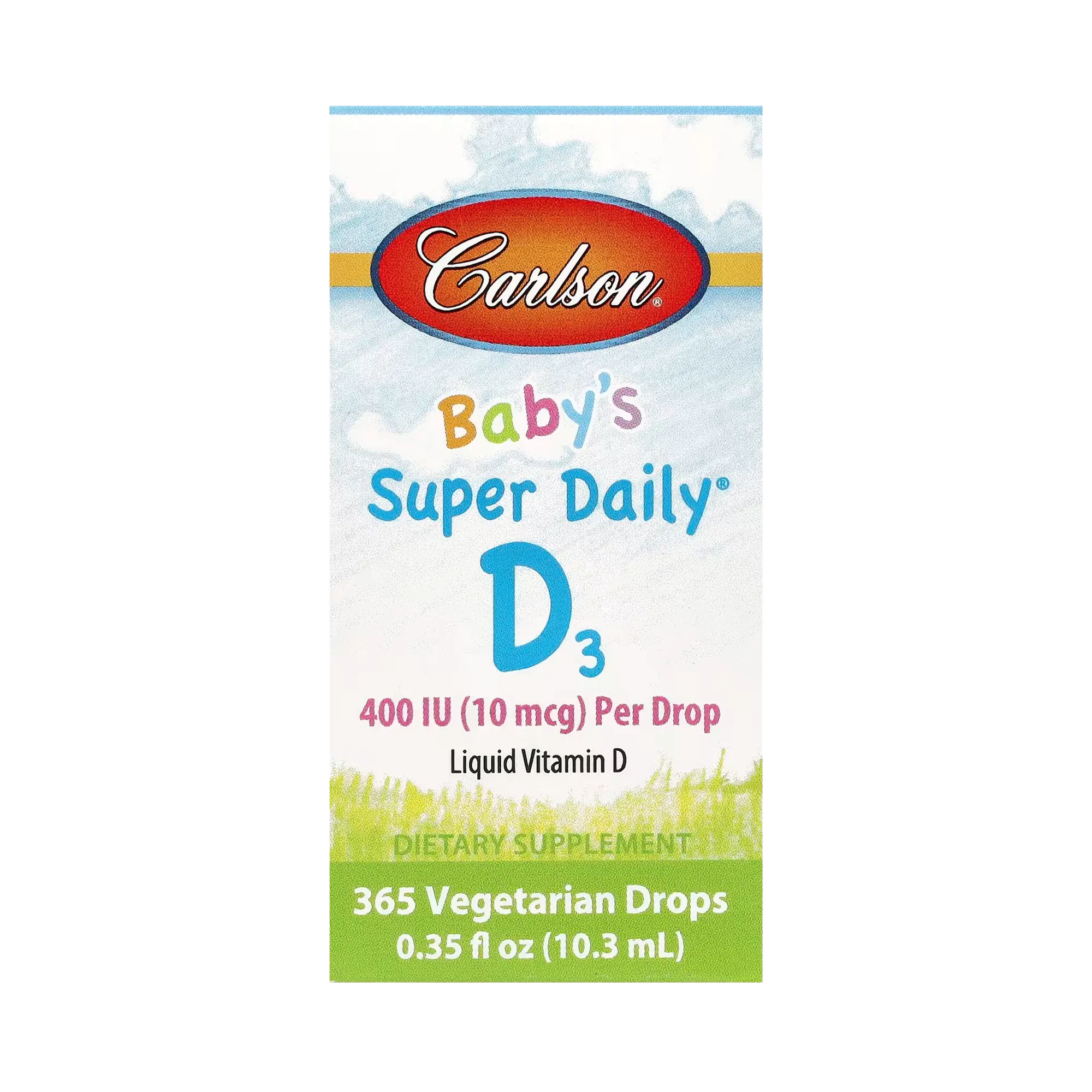 Carlson, Baby's Super Daily D3, 10 Mcg (400 IU), 0.35 Fl Oz