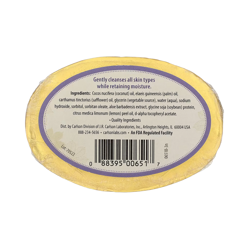 Carlson, E-Gem, Skin Care Bar Soap, Fresh Lemon, 4 Oz