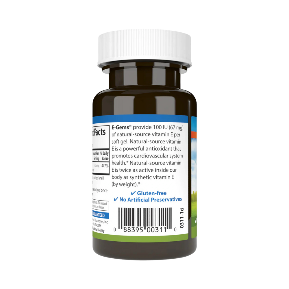 Carlson, E-Gems, 100 IU (67 mg), Natural-Source Vitamin E, 100 Soft Gels