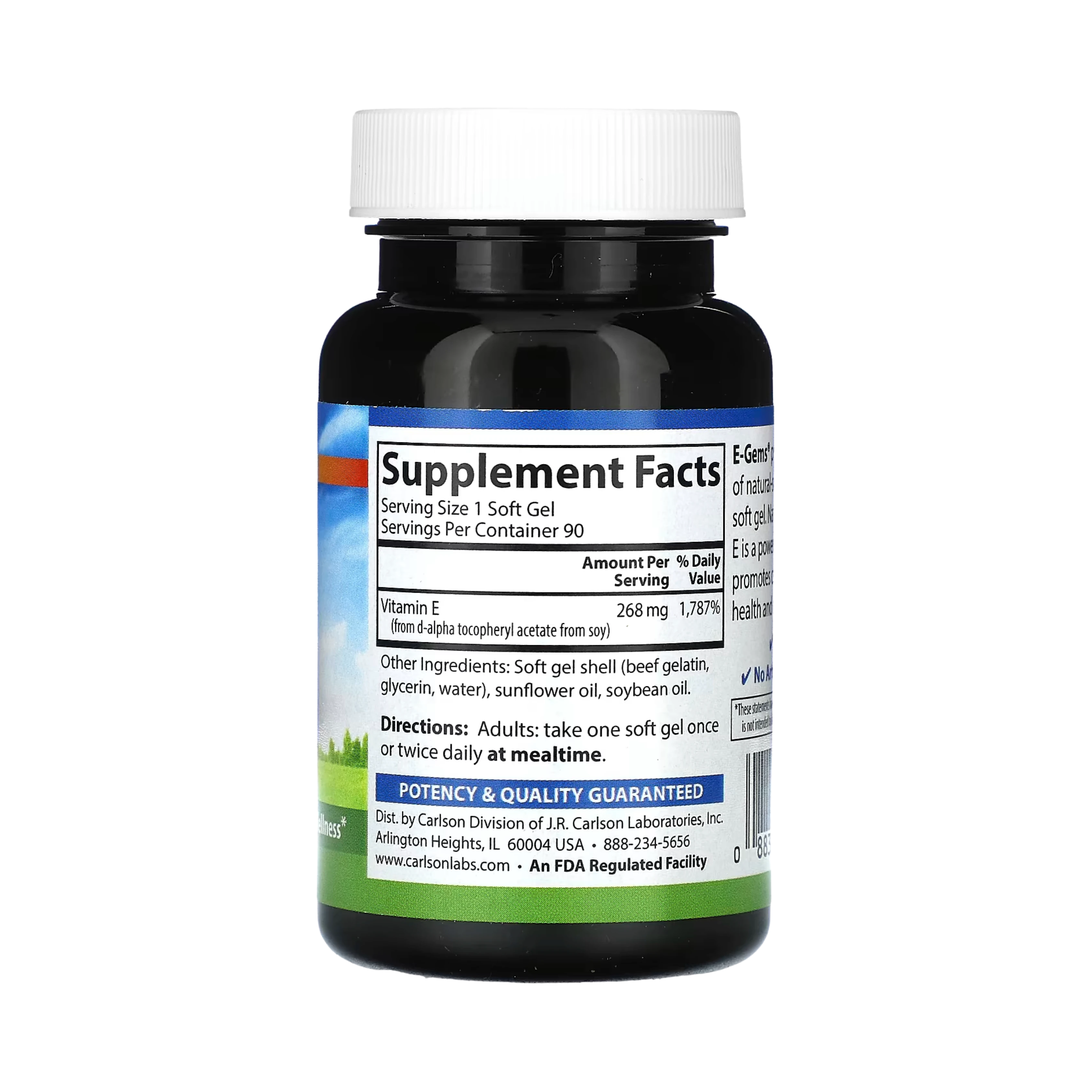 Carlson, E-Gems, 268 Mg (400 IU), 90 Soft Gels