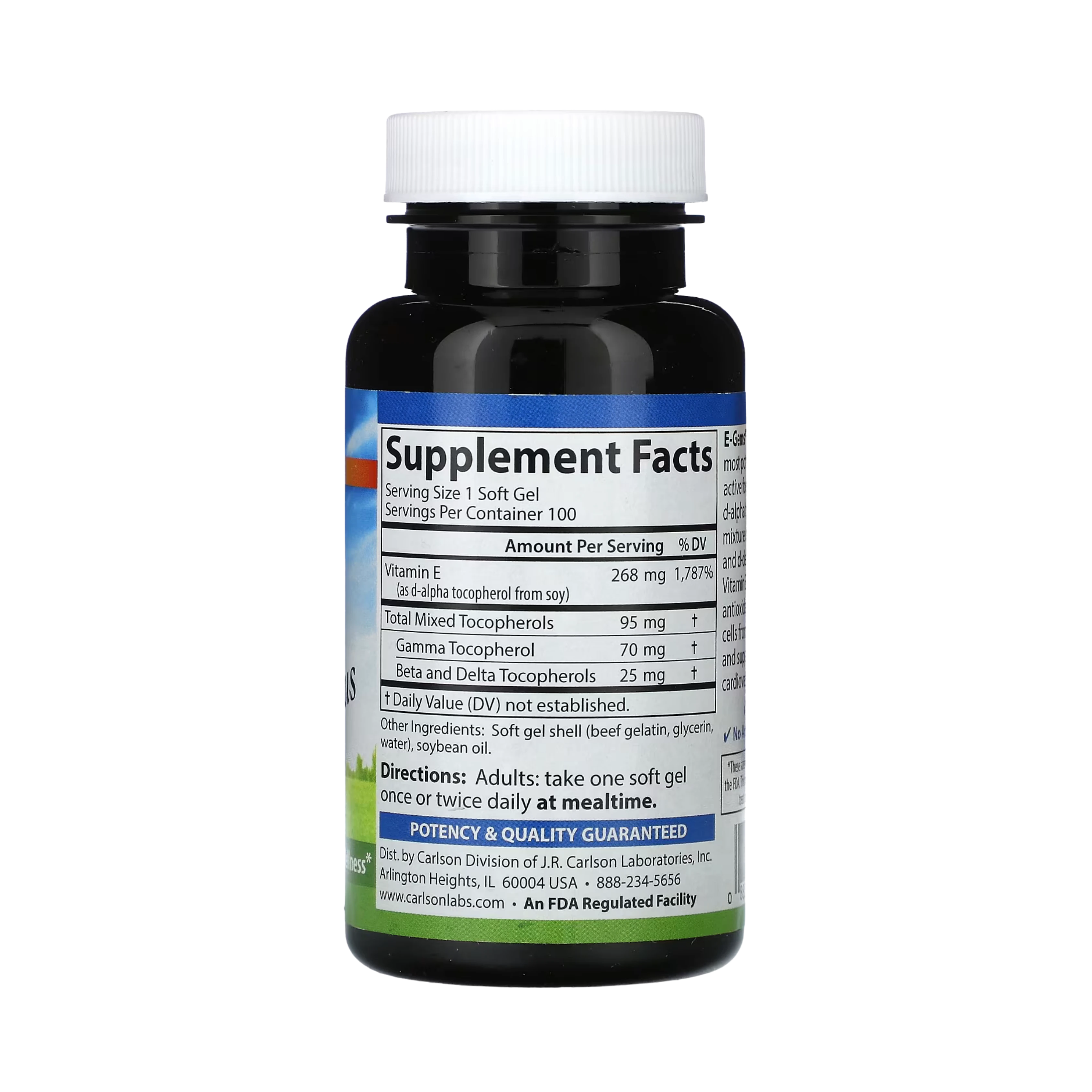 Carlson, E-Gems Plus, 400 IU (268 mg), 100 Soft Gels