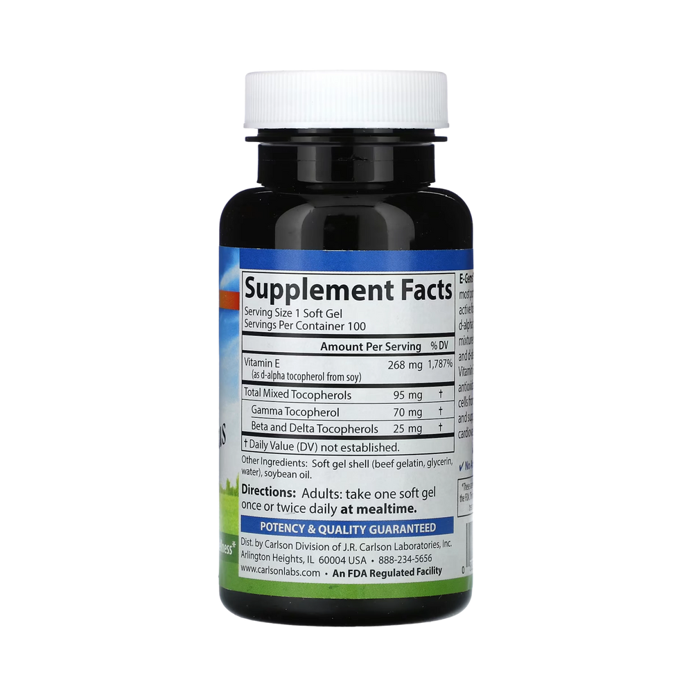 Carlson, E-Gems Plus, 400 IU (268 mg), 100 Soft Gels
