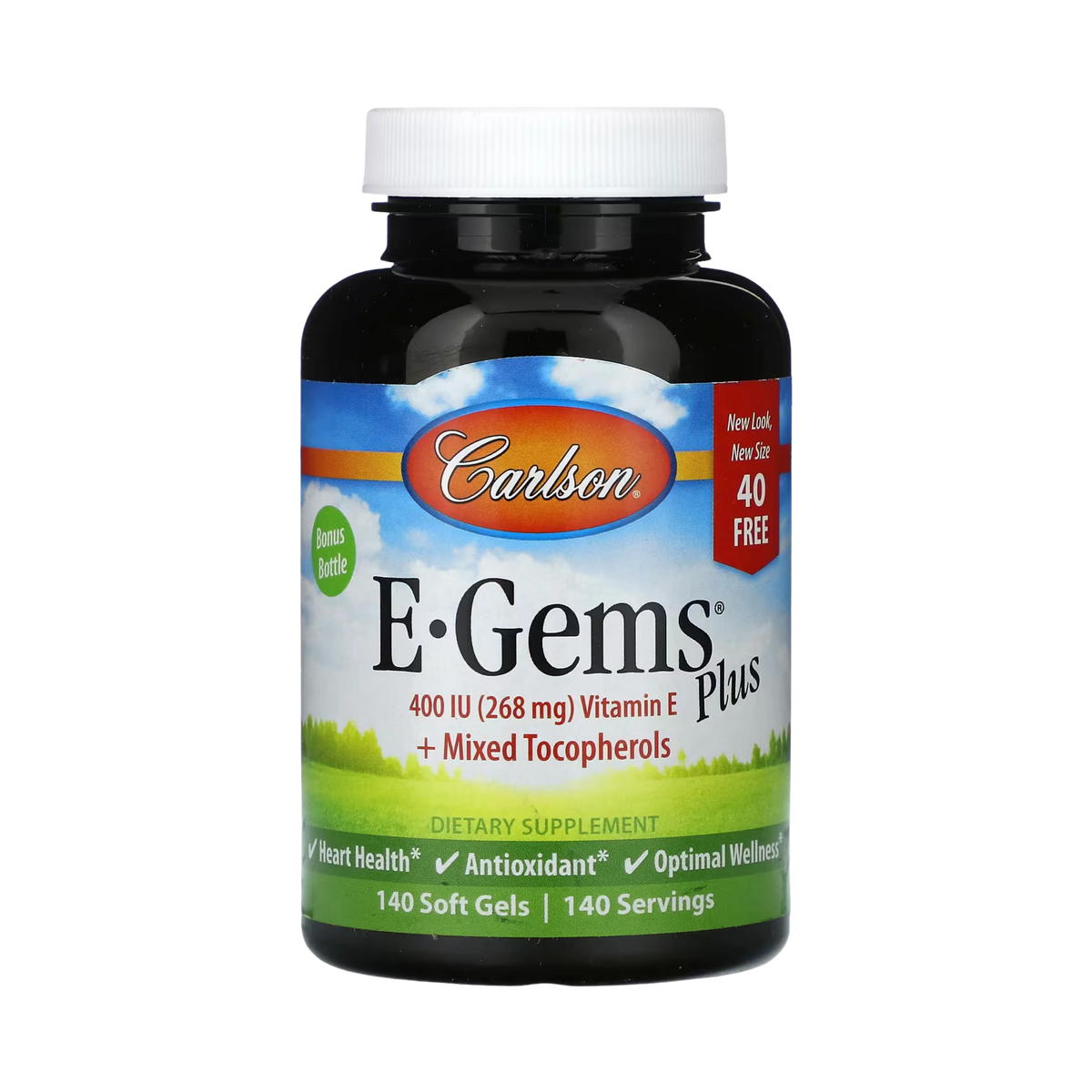 Carlson, E-Gems Plus, 400 IU (268 mg), 140 Soft Gels