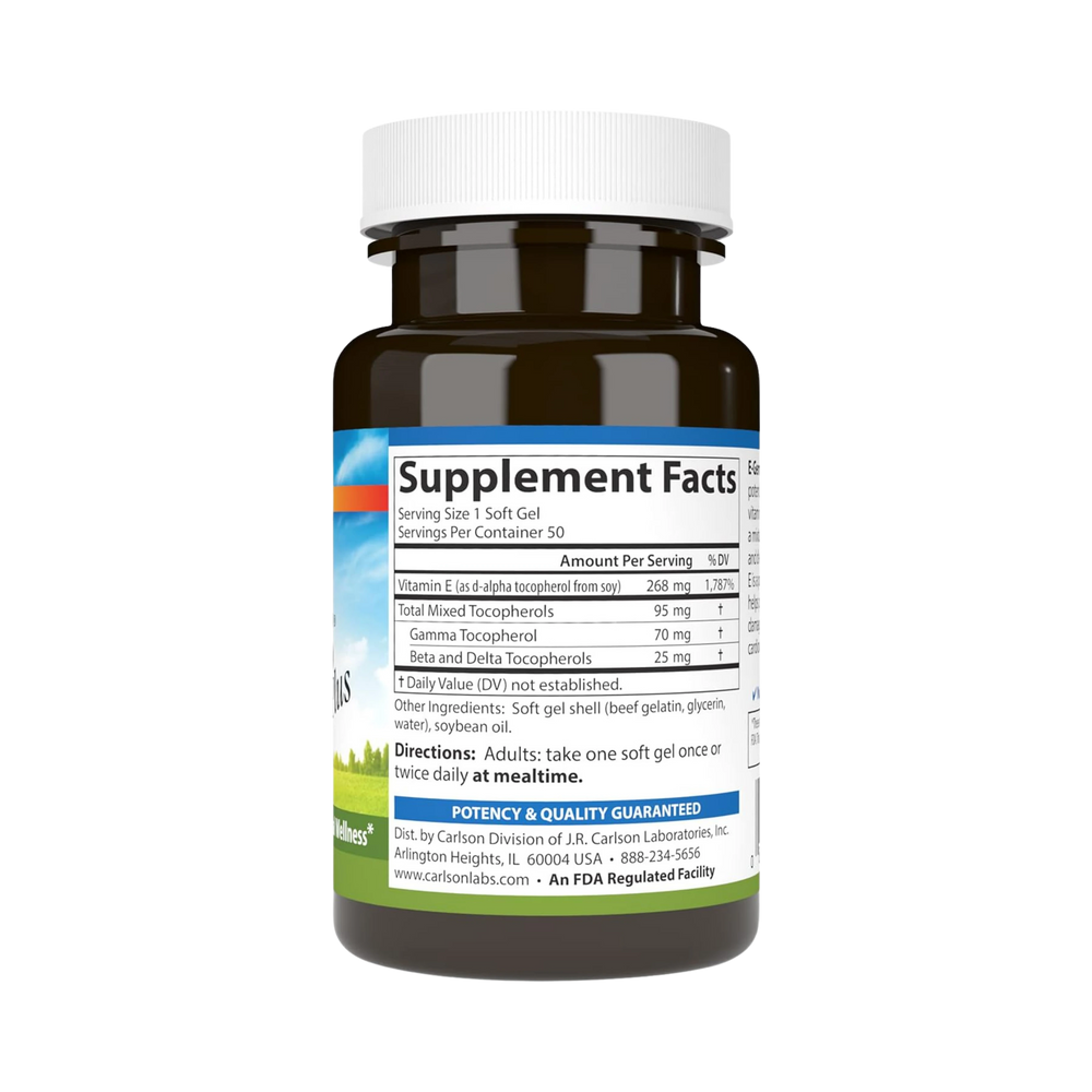 Carlson, E-Gems Plus Natural Vitamin E, 400 IU, 50 Softgels