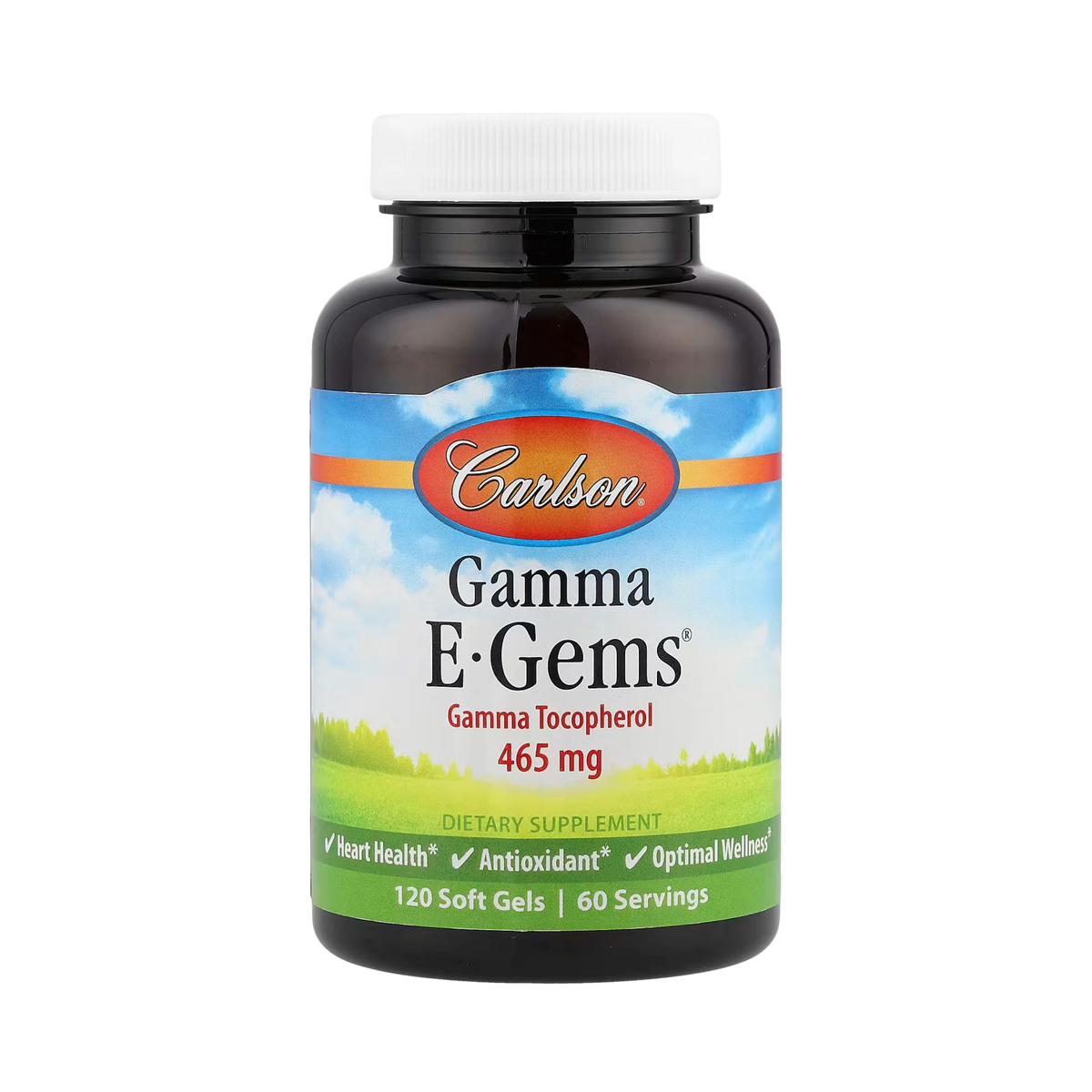 Carlson, Gamma E-Gems, 465 Mg, 120 Soft Gels