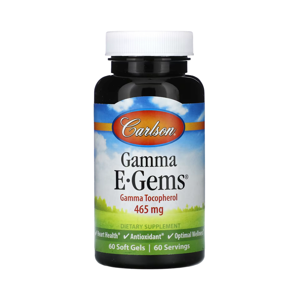 Carlson, Gamma E-Gems, 465 Mg, 60 Soft Gels