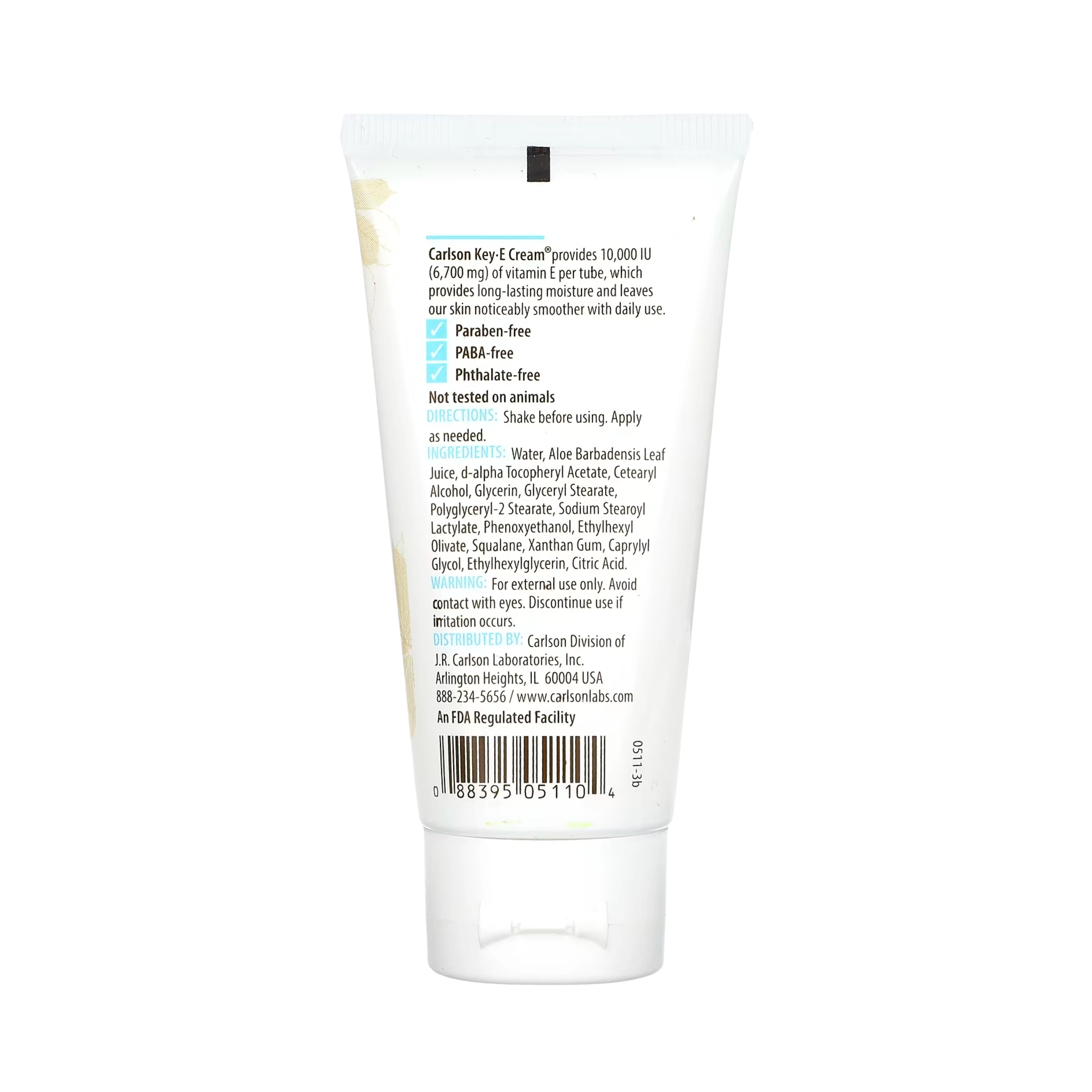 Carlson, Key-E, Hand & Body Cream, Unscented, 2 Oz