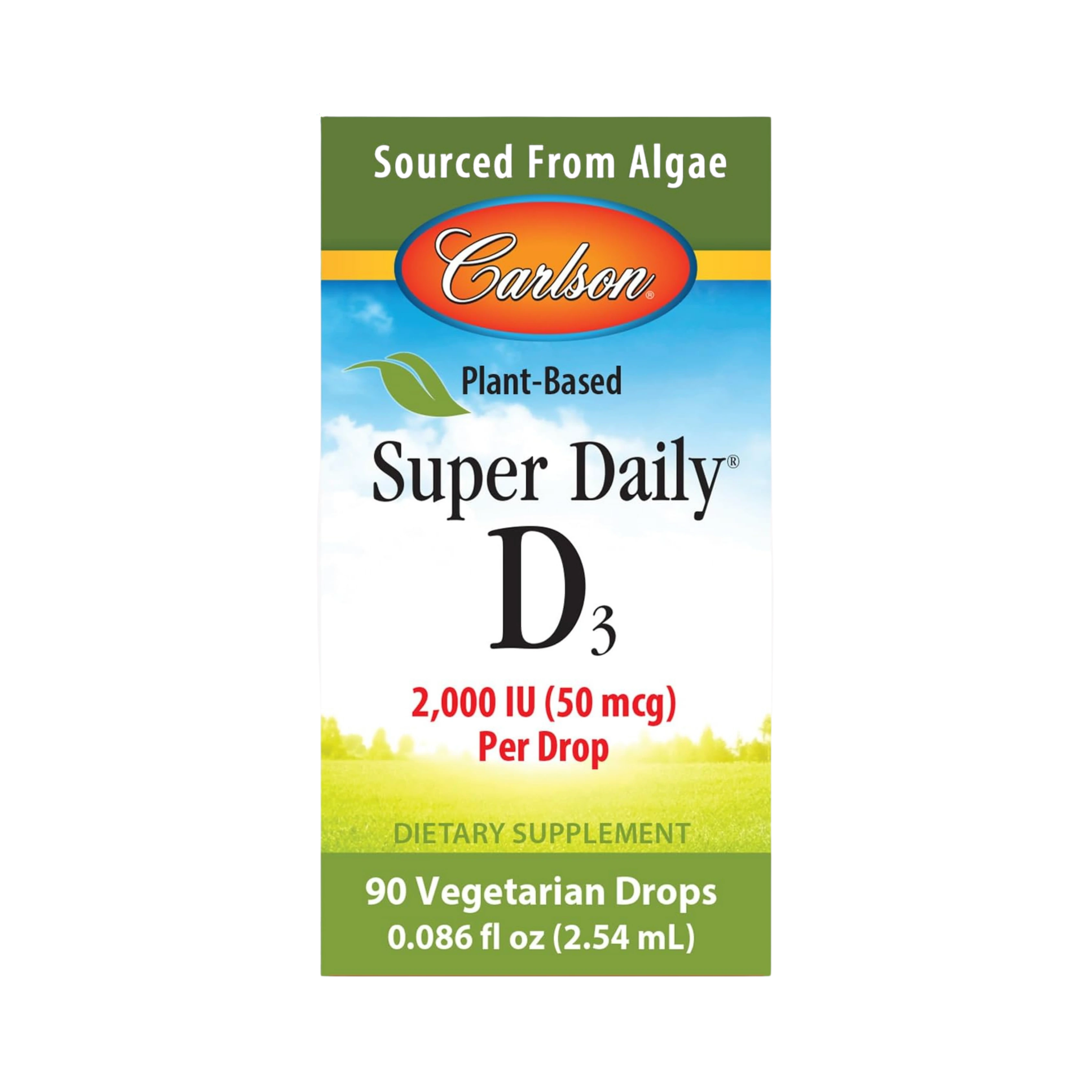 Carlson, Plant-Based Super Daily D3 2000 IU, 90 Drops
