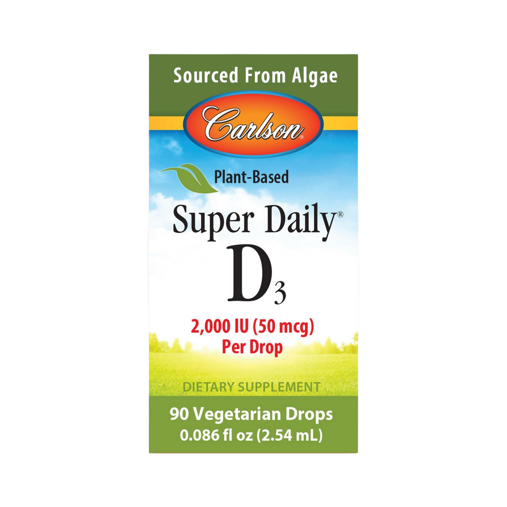 Carlson, Plant-Based Super Daily D3 2000 IU, 90 Drops