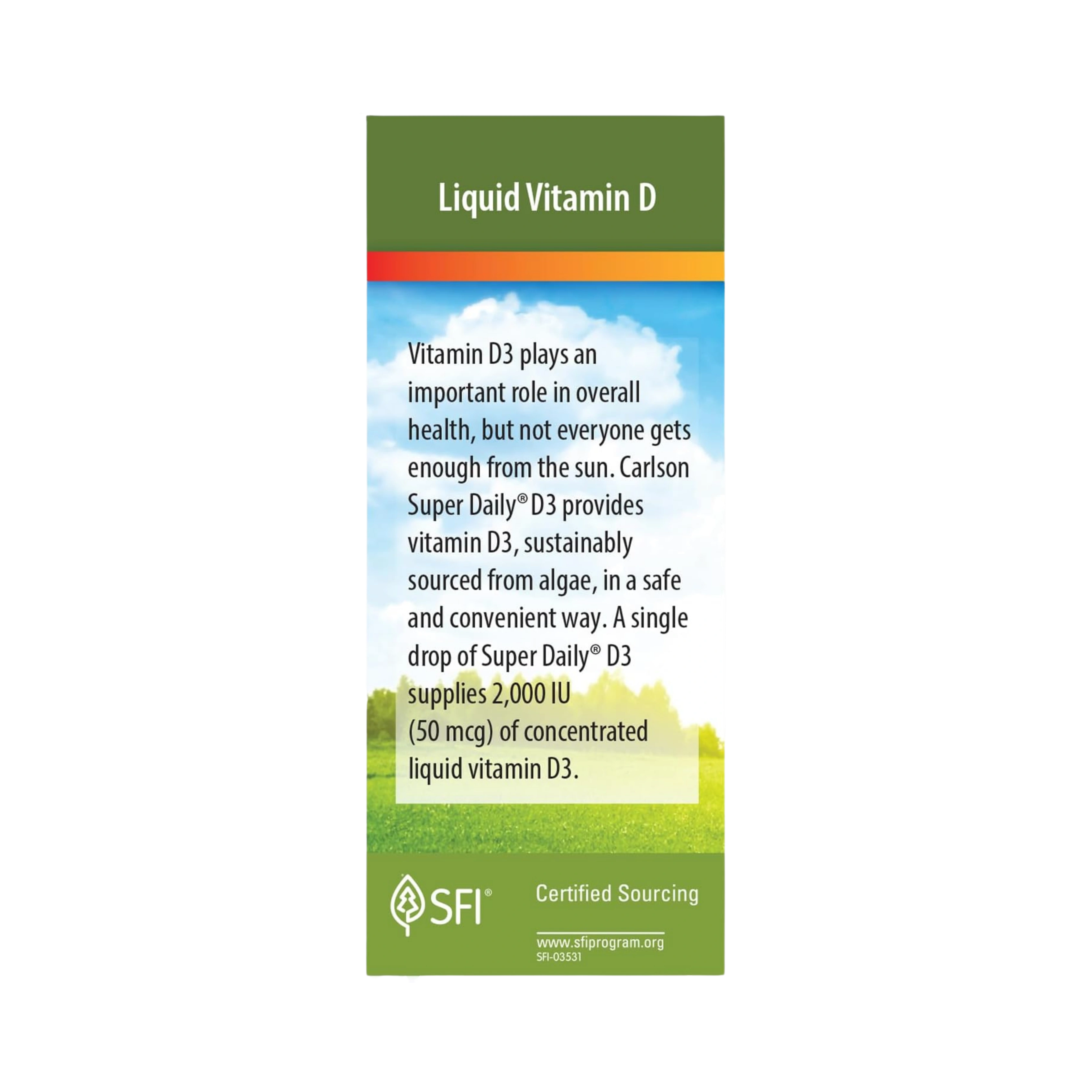 Carlson, Plant-Based Super Daily D3 2000 IU, 90 Drops