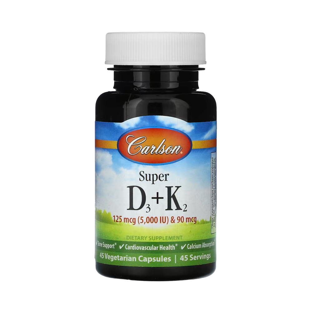 Carlson, Super D3 + K2, 45 Vegetarian Capsules