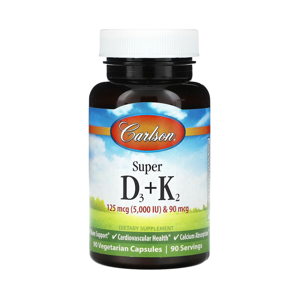 Carlson, Super D3 + K2, 90 Vegetarian Capsules