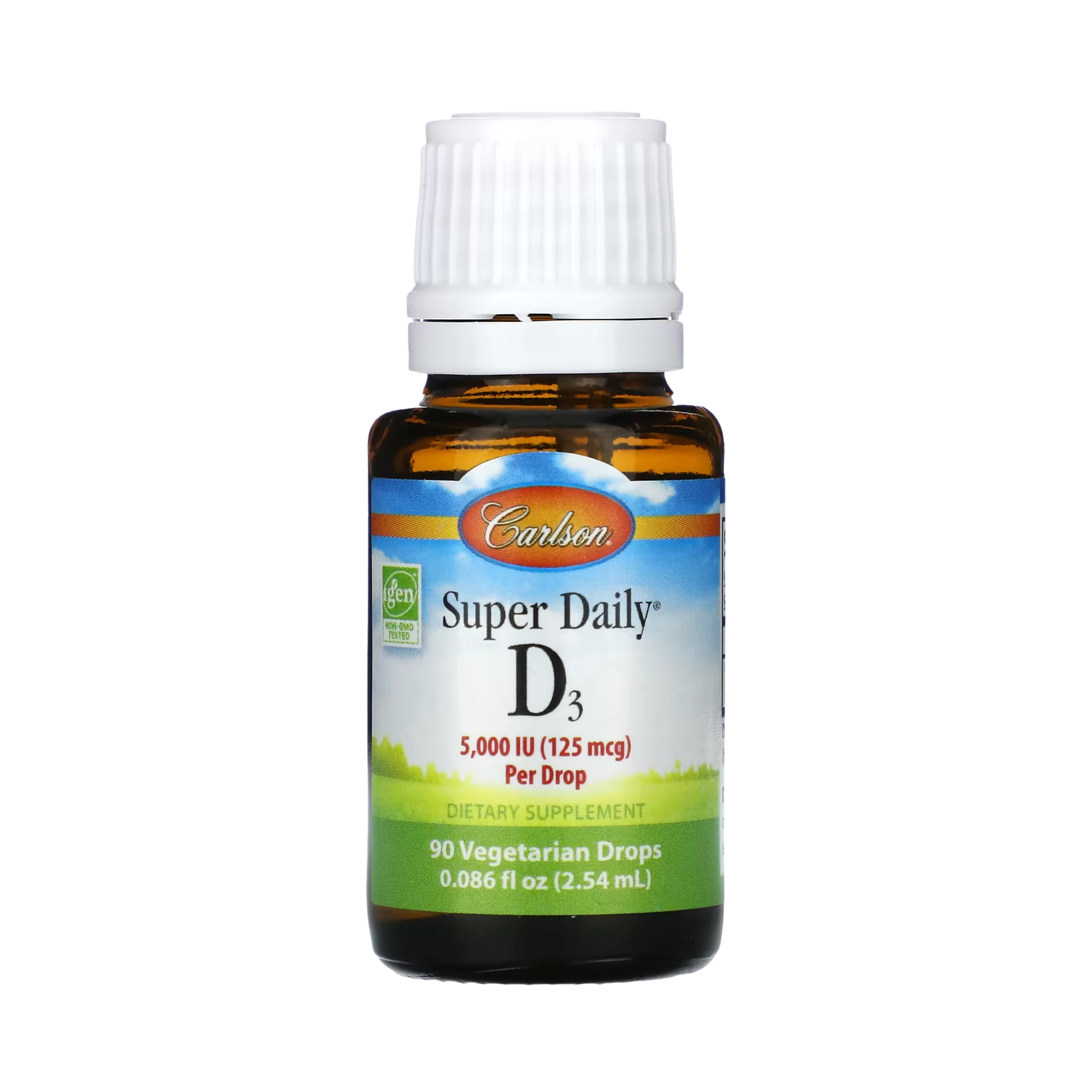 Carlson, Super Daily, D3, 125 Mcg (5,000 IU), 0.086 Fl Oz