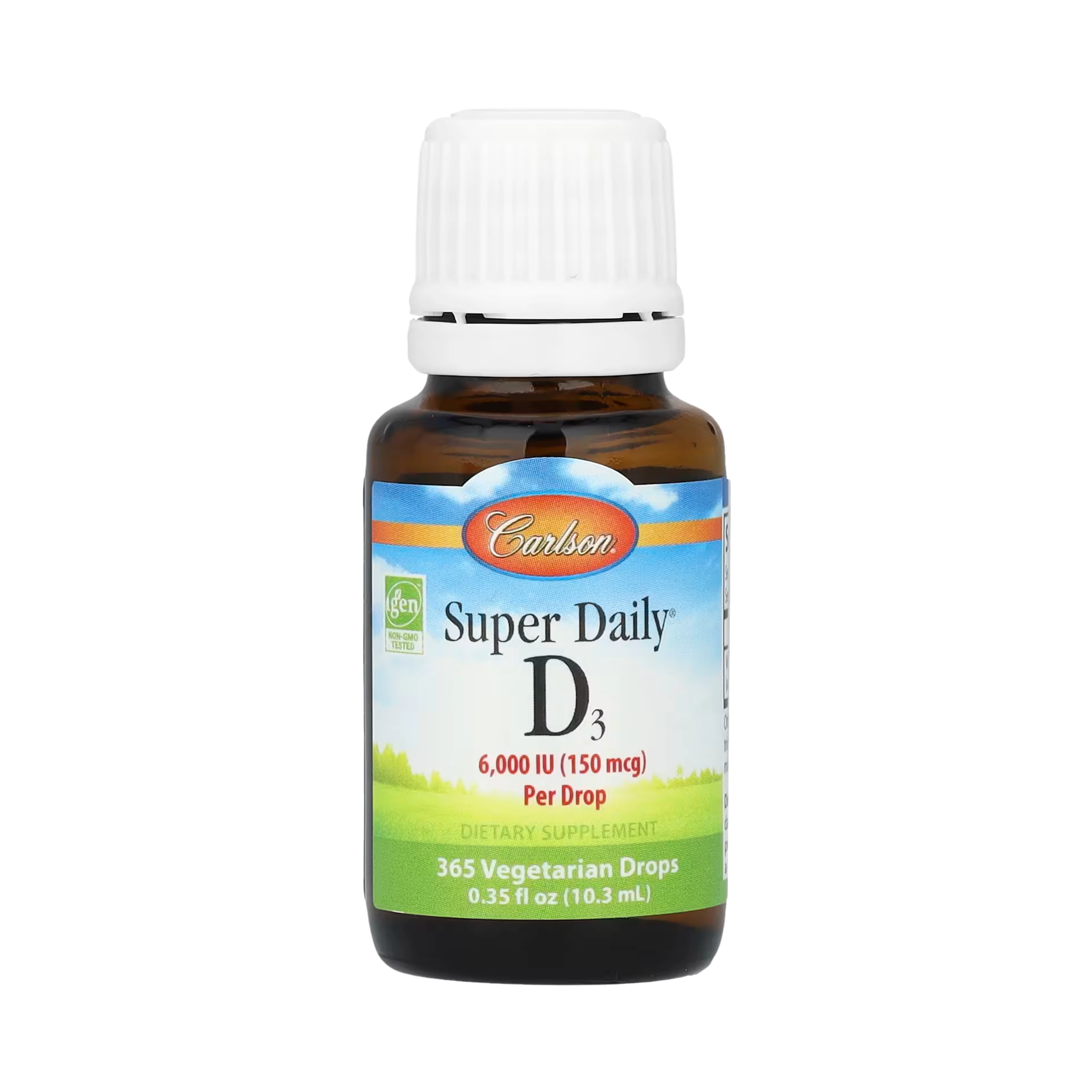 Carlson, Super Daily D3, 150 Mcg (6,000 IU), 0.35 Fl Oz