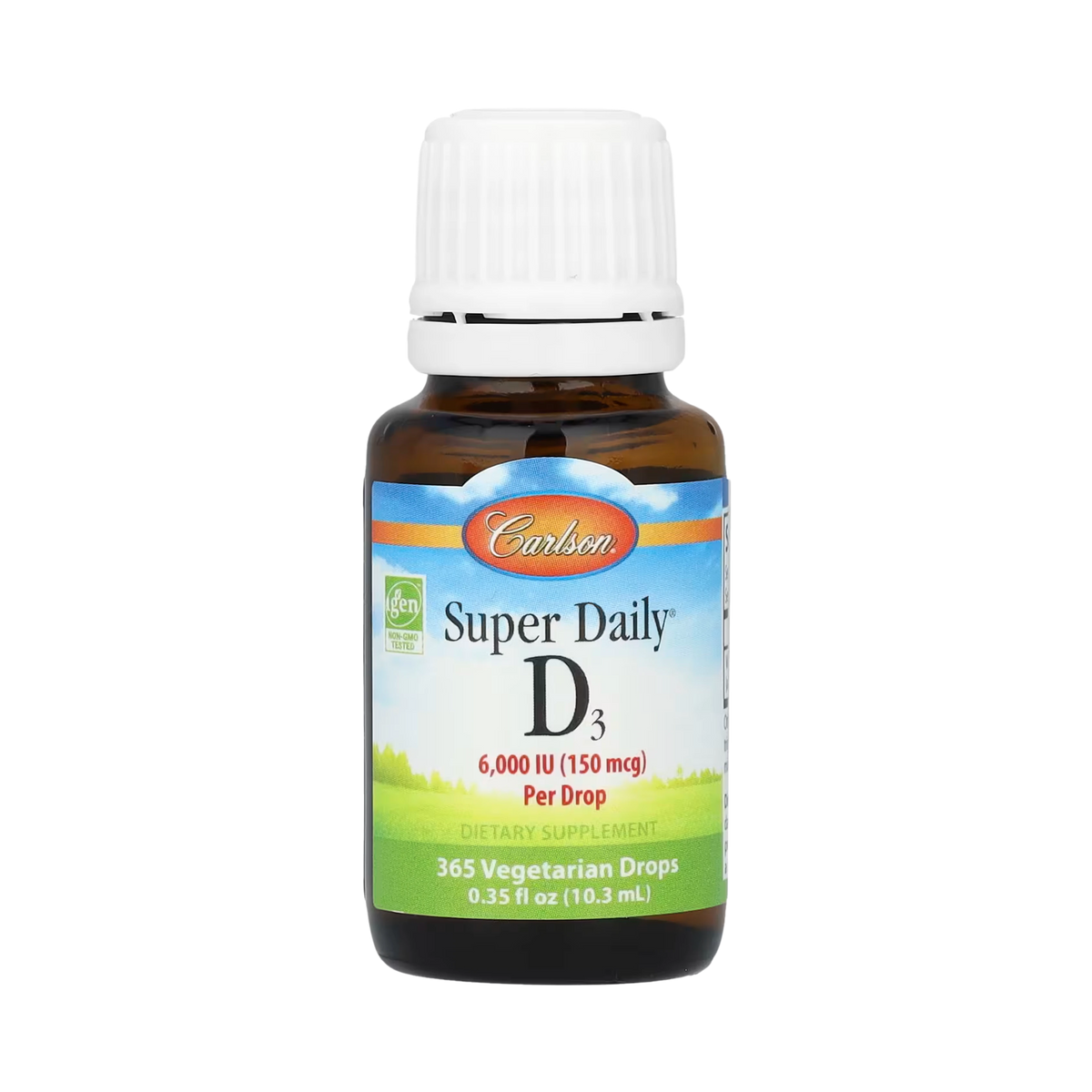 Carlson, Super Daily D3, 150 Mcg (6,000 IU), 0.35 Fl Oz