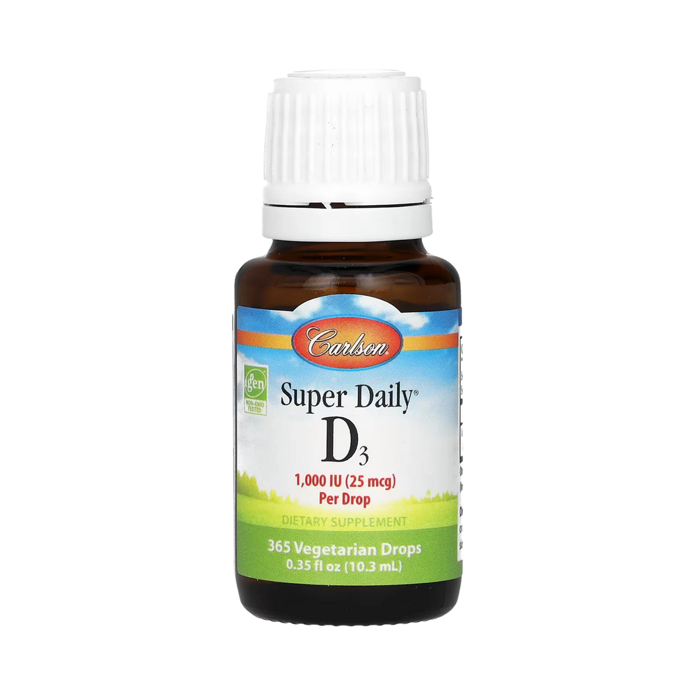 Carlson, Super Daily D3, 25 Mcg (1,000 IU), 0.35 Fl Oz