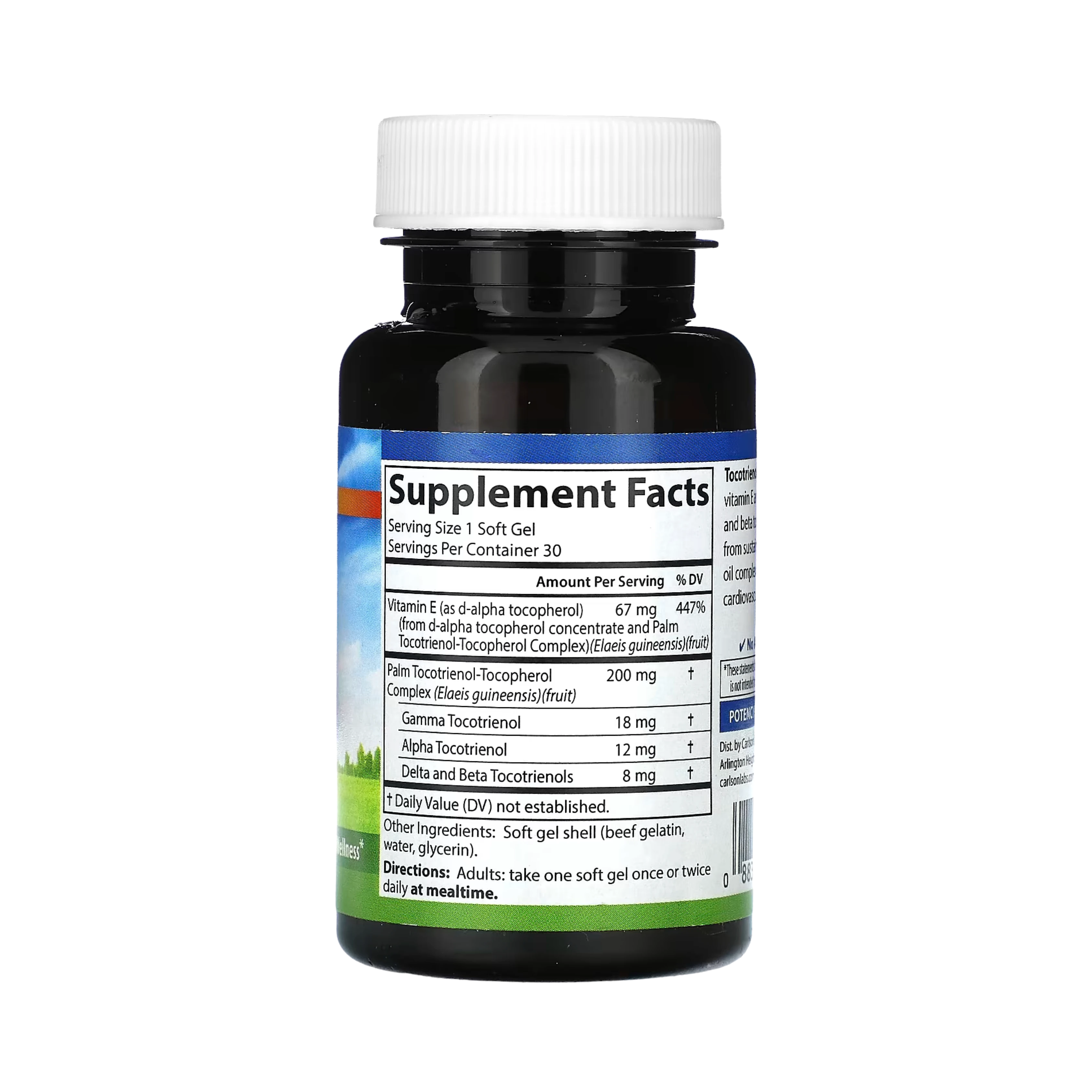 Carlson, Tocotrienols, With Vitamin E, 30 Soft Gels