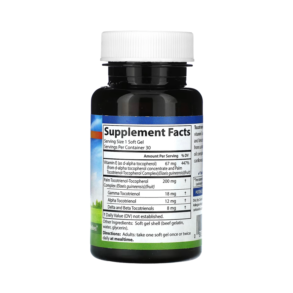 Carlson, Tocotrienols, With Vitamin E, 30 Soft Gels