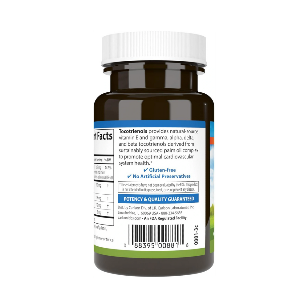 Carlson, Tocotrienols, With Vitamin E, 90 Soft Gels