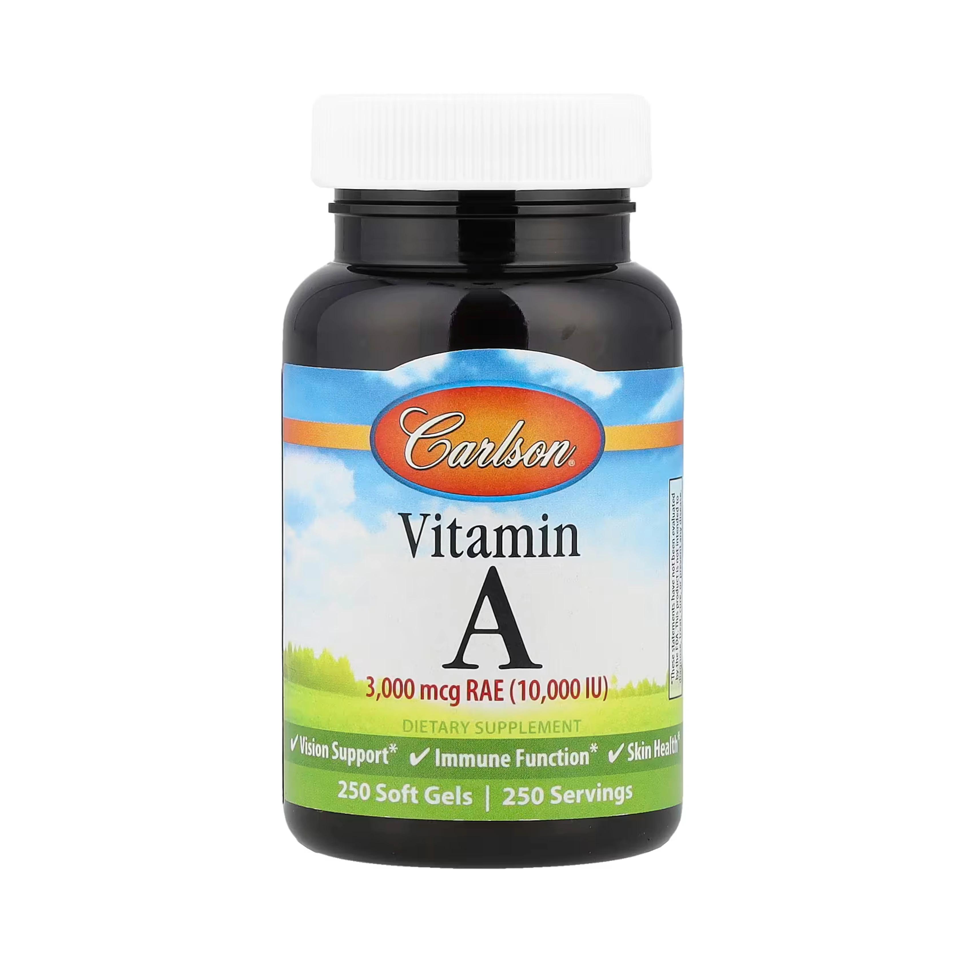 Carlson, Vitamin A, 3,000 Mcg RAE (10,000 IU), 250 Soft Gels