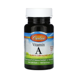 Carlson, Vitamin A, 3000 Mcg RAE (10,000 IU), 100 Soft Gels