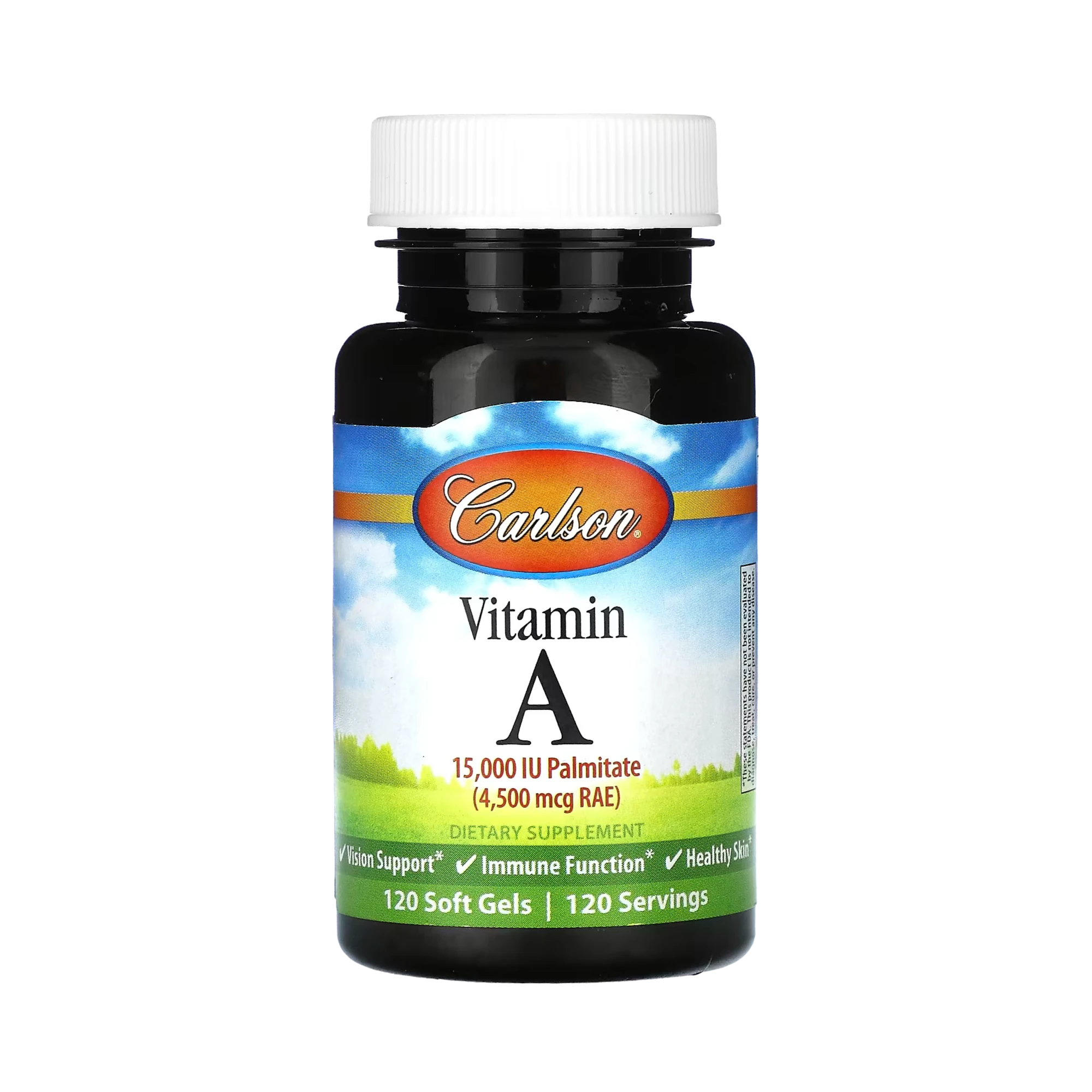 Carlson, Vitamin A, 4,500 Mcg RAE (15,000 IU), 120 Soft Gels