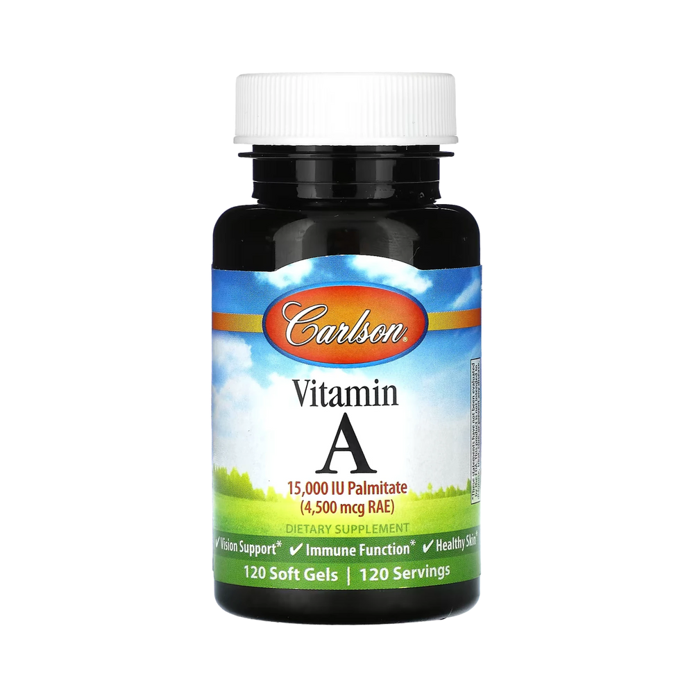 Carlson, Vitamin A, 4,500 Mcg RAE (15,000 IU), 120 Soft Gels