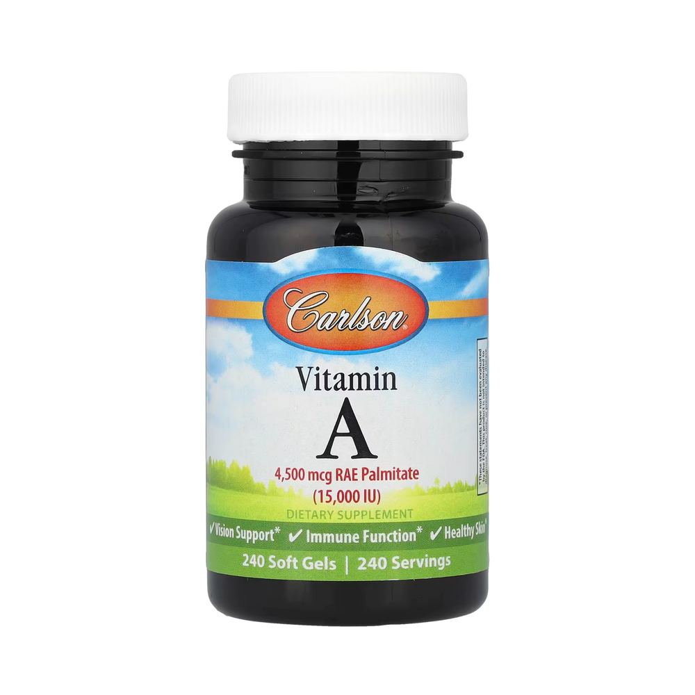 Carlson, Vitamin A, 4,500 Mcg RAE (15,000 IU), 240 Soft Gels