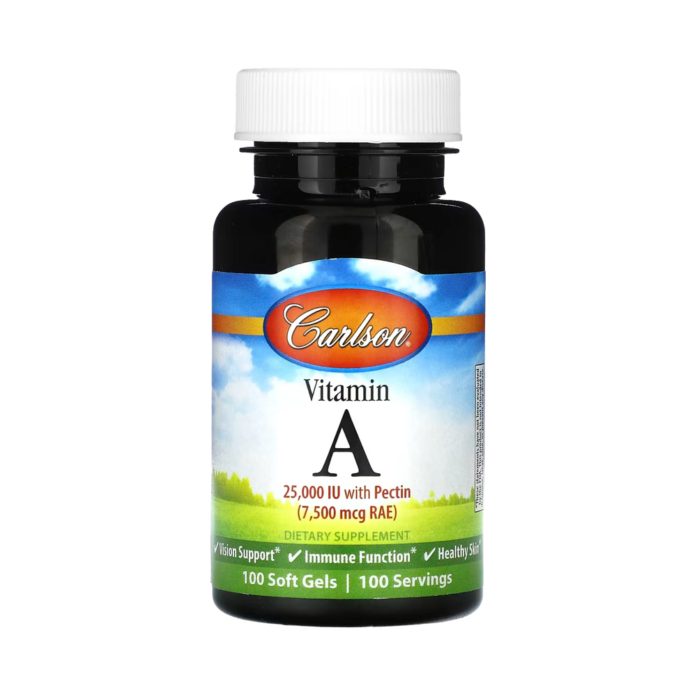 Carlson, Vitamin A, 7,500 Mcg RAE (2,5000 IU), 100 Soft Gels
