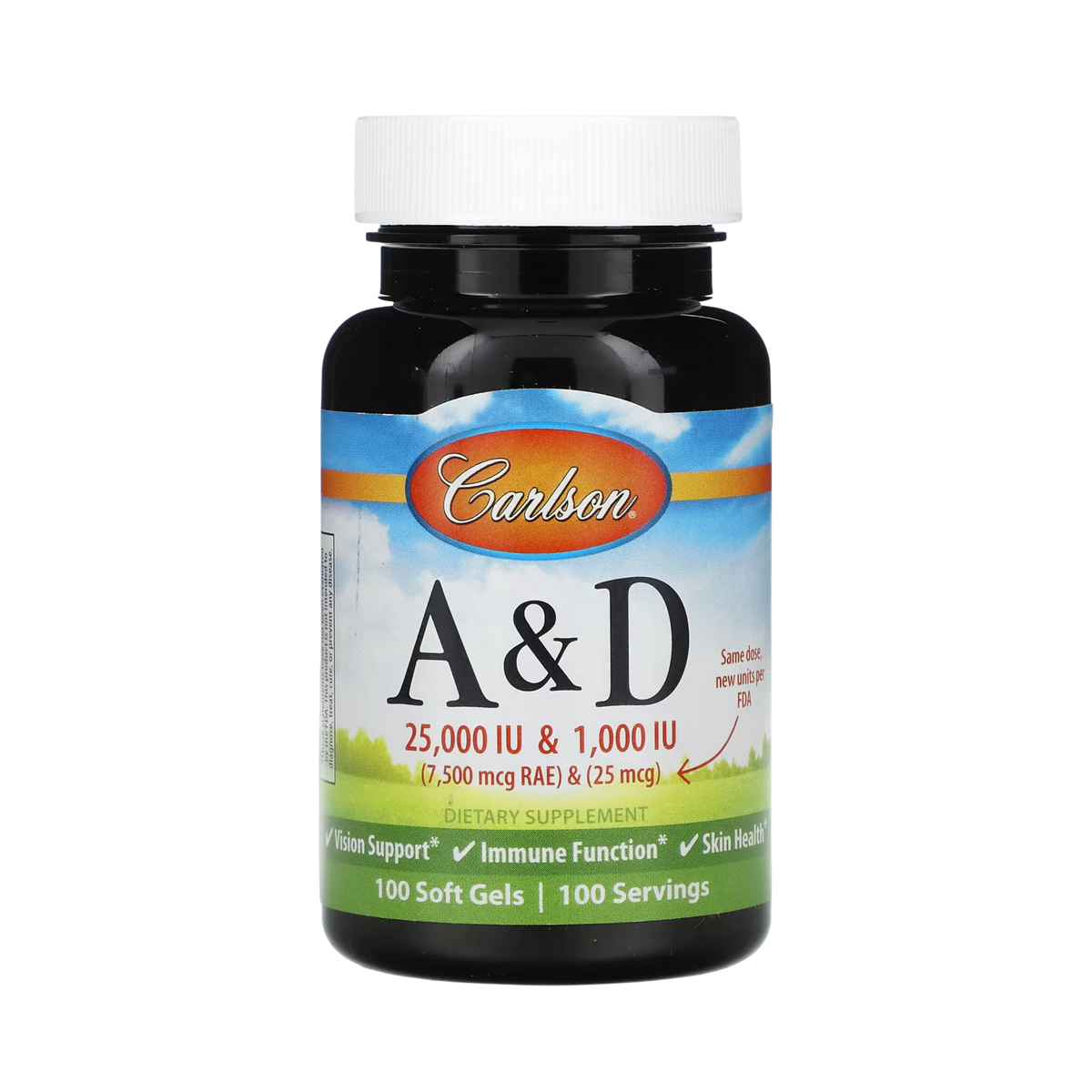 Carlson, Vitamin A & D, 100 Soft Gels