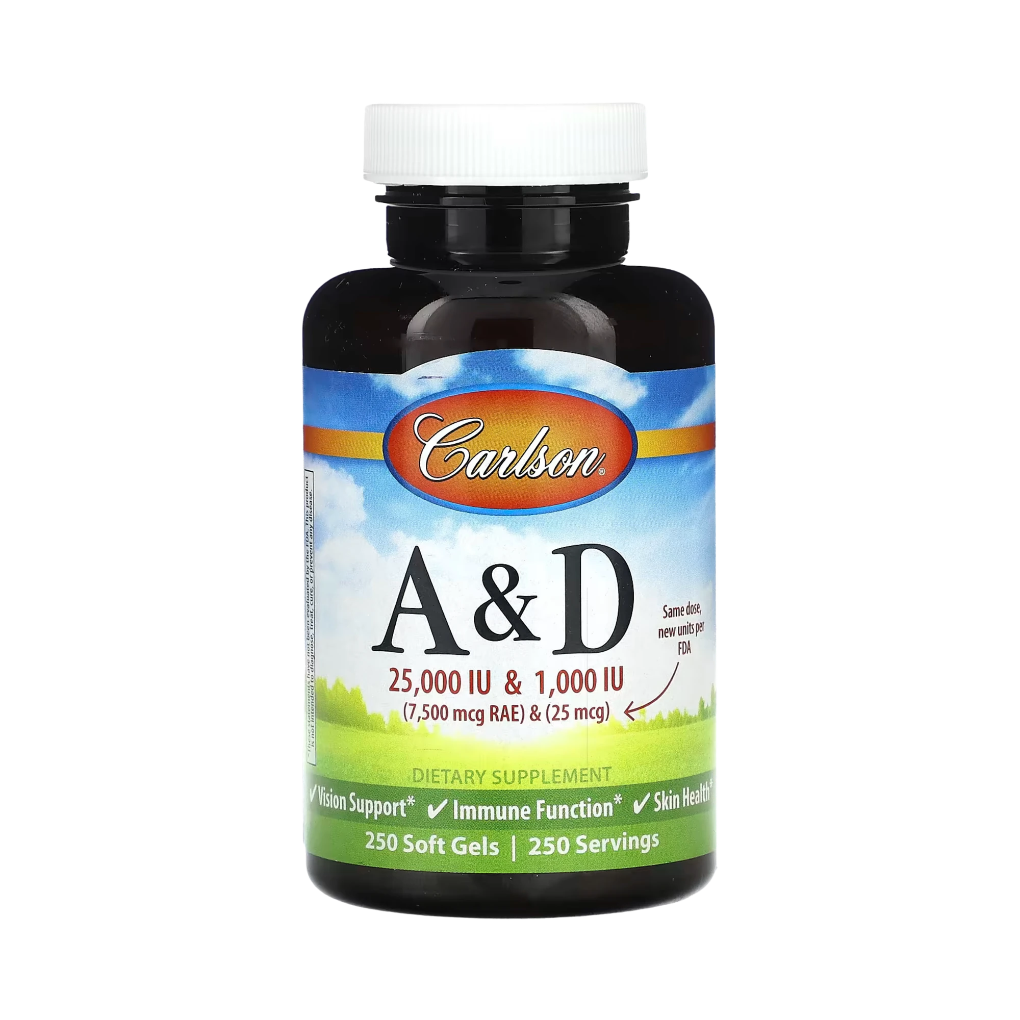 Carlson, Vitamin A & D, 250 Soft Gels