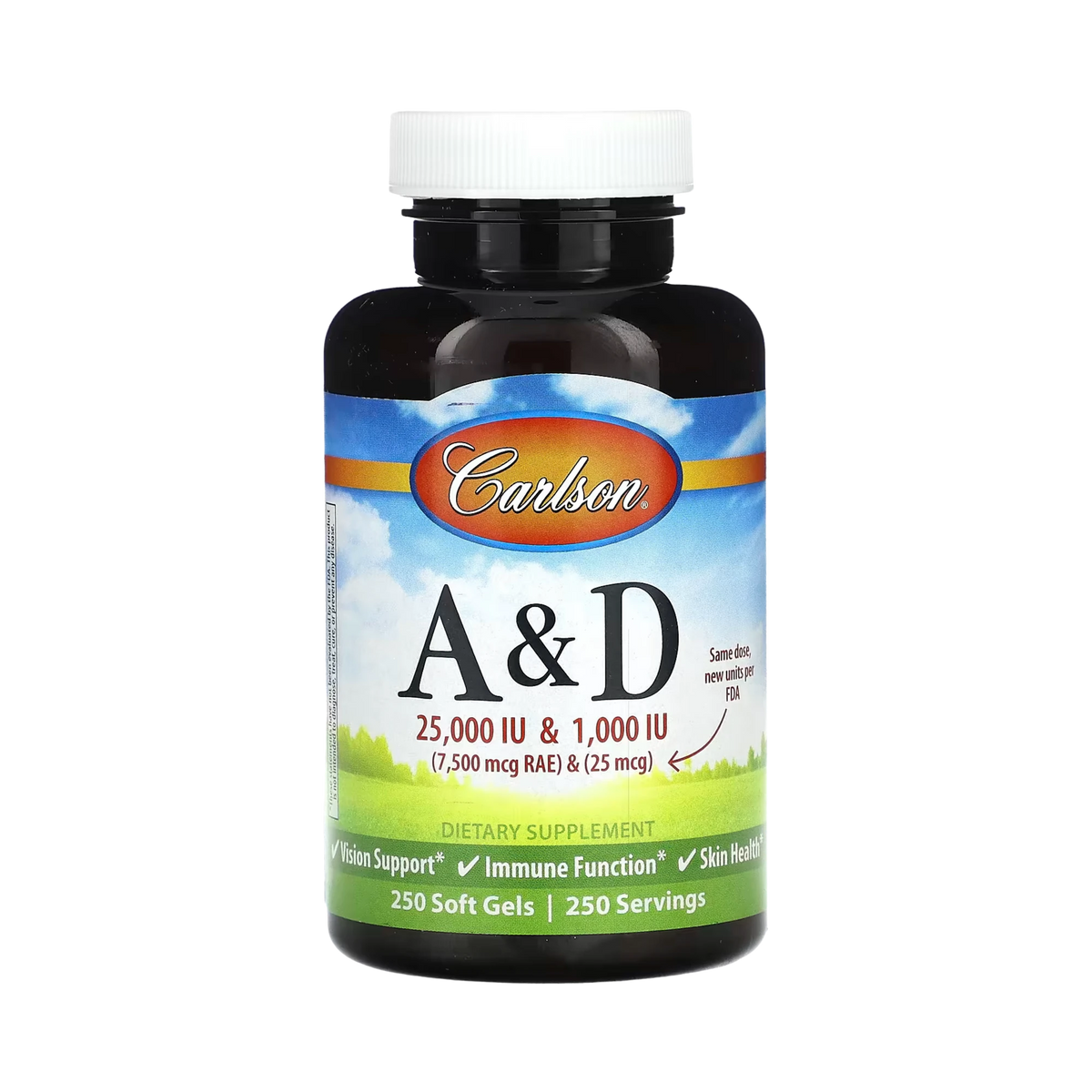 Carlson, Vitamin A & D, 250 Soft Gels