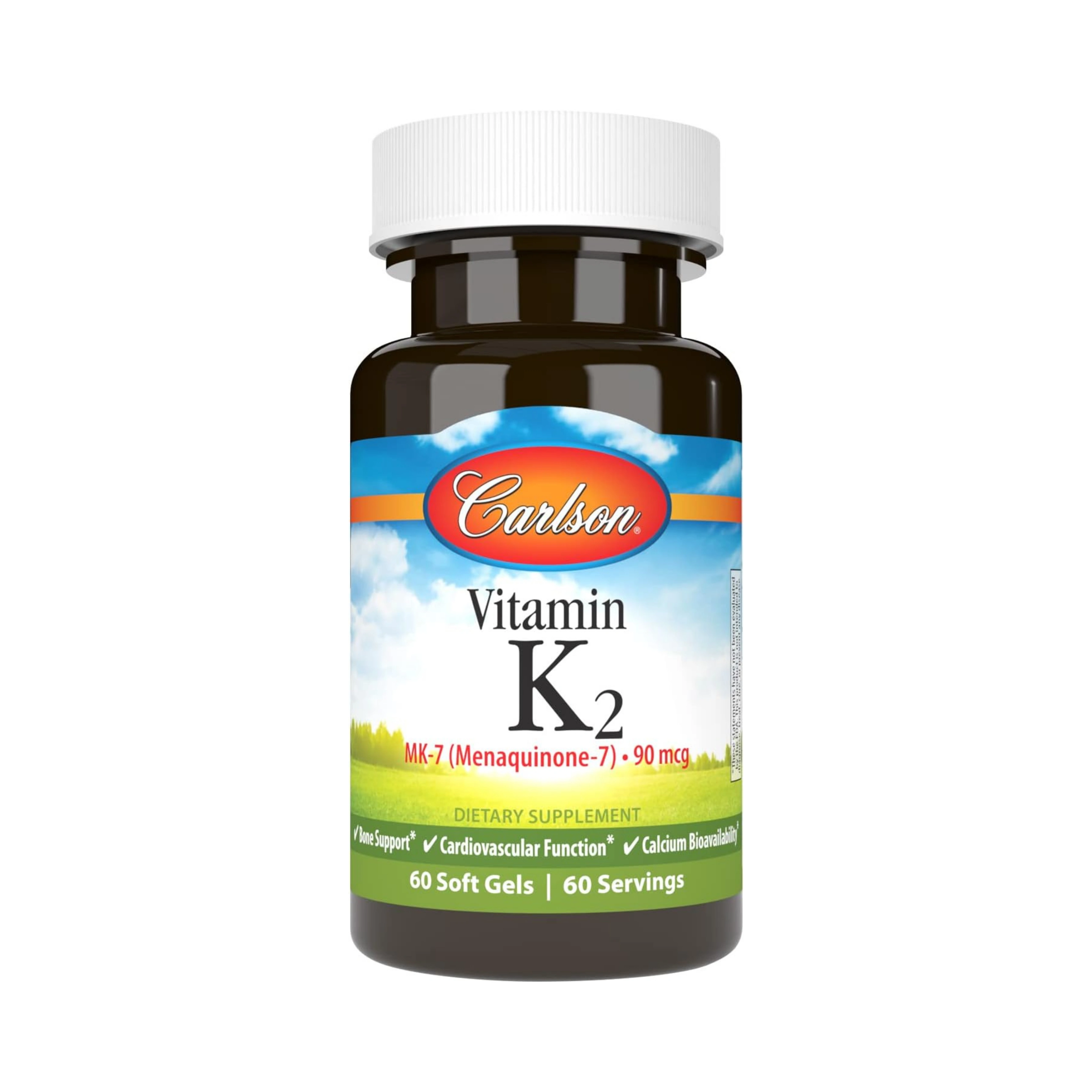 Carlson, Vitamin K2, 90 mcg, 60 Soft Gels