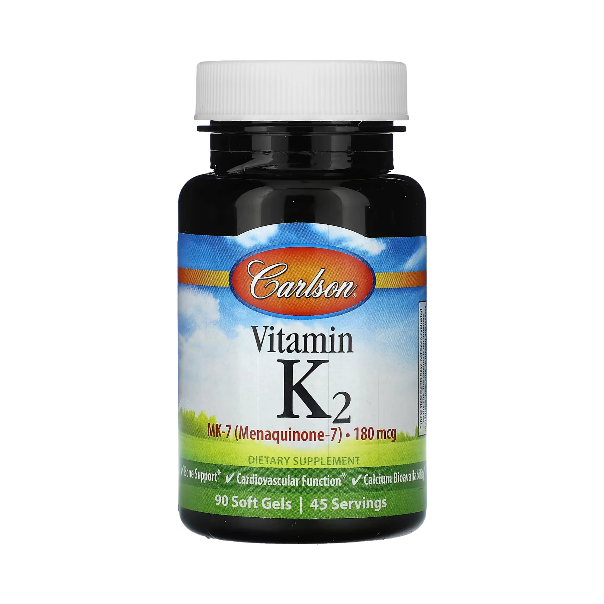 Carlson, Vitamin K2, 90 Soft Gels (90 mcg per Soft Gel)