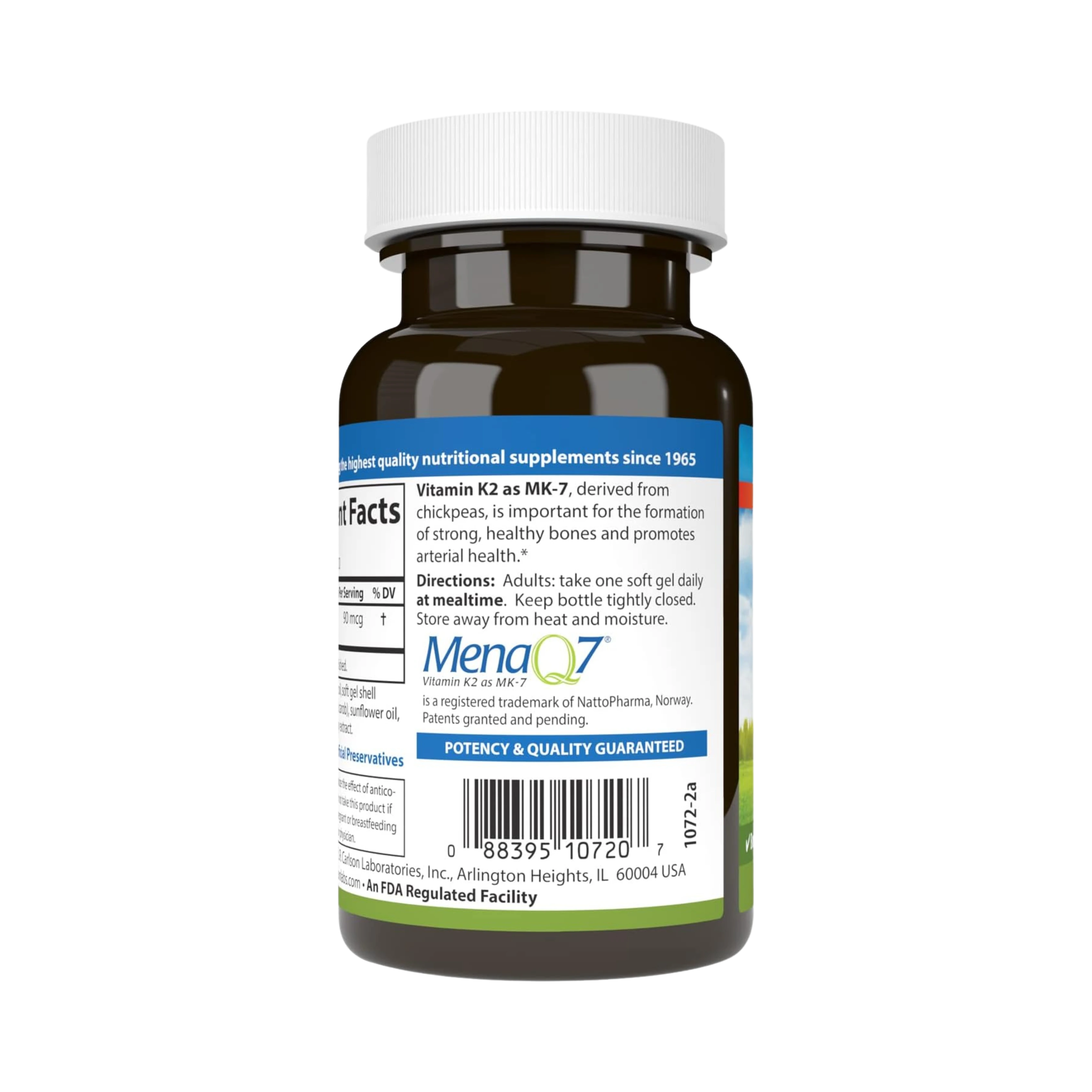 Carlson, Vitamin K2 as MK-7 90 Mcg, 120 Softgels