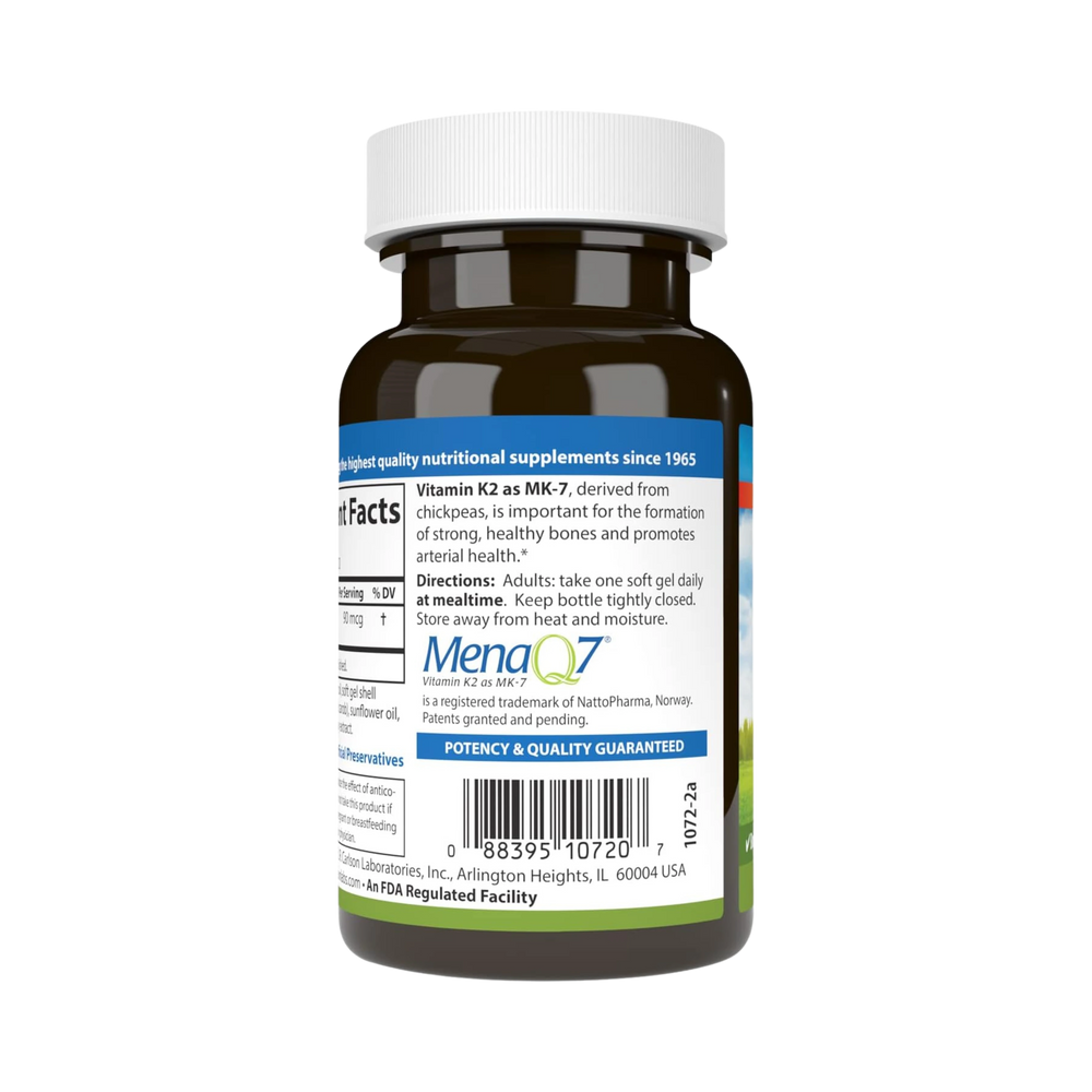 Carlson, Vitamin K2 as MK-7 90 Mcg, 120 Softgels